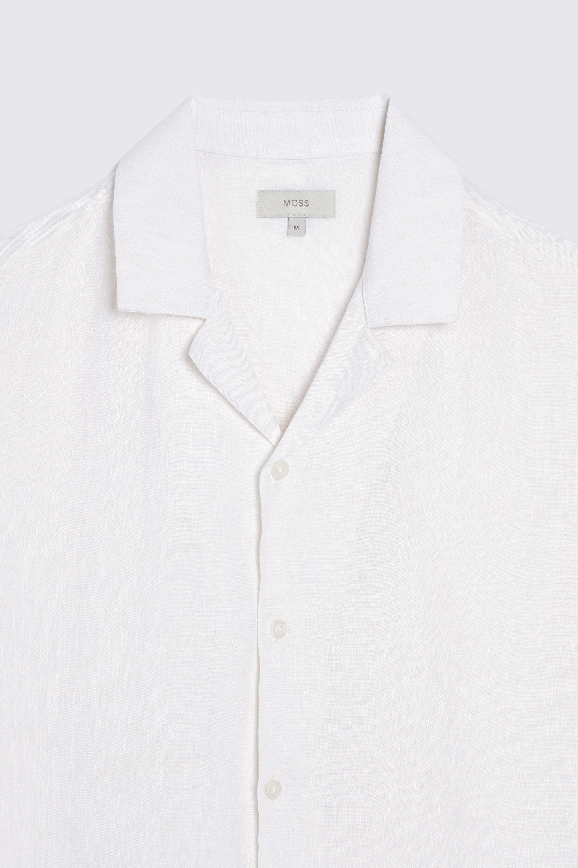 Off-White Linen Cuban Collar Shirt
