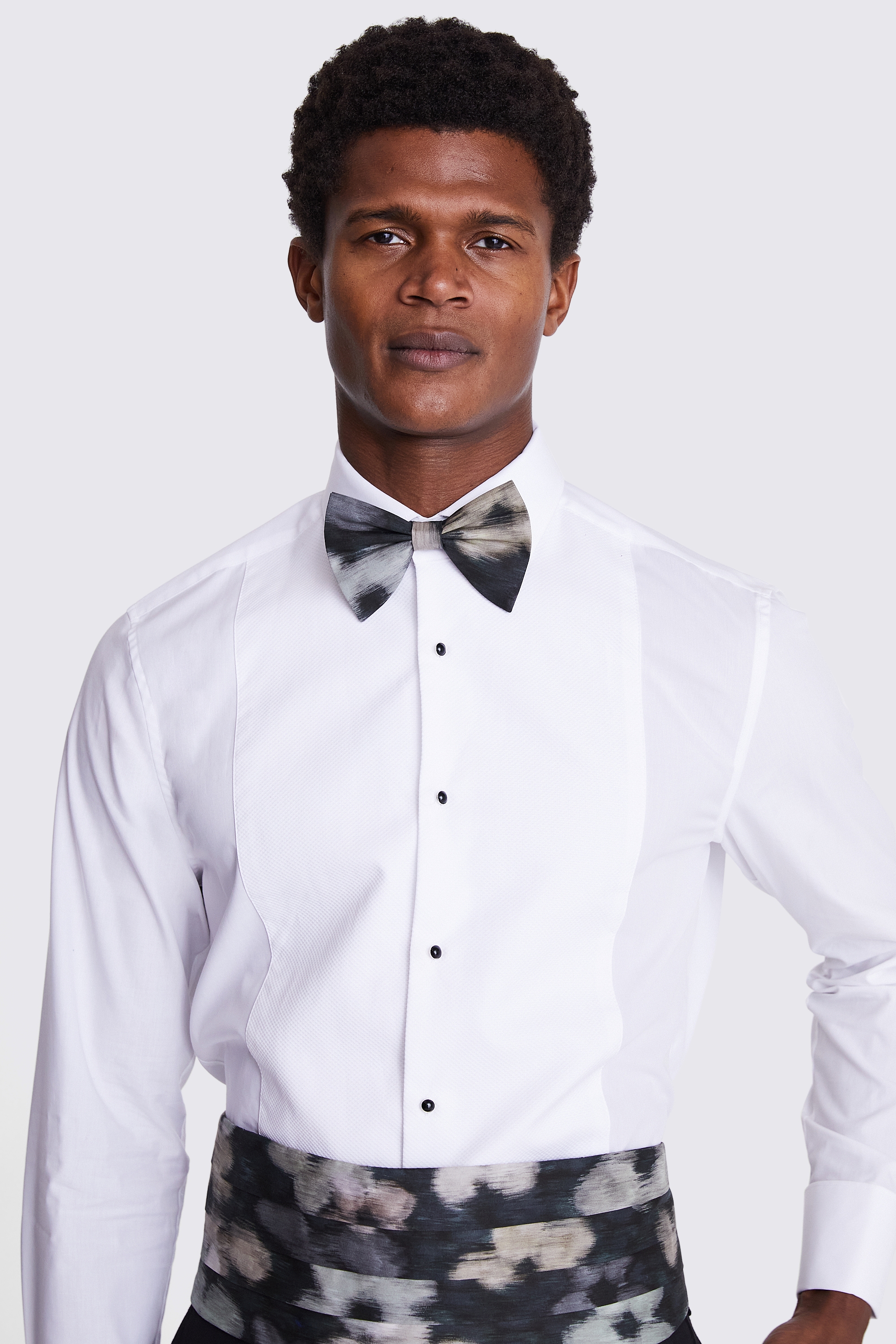 Midnight Macro Floral Oversized Bow Tie Made with Liberty Fabric