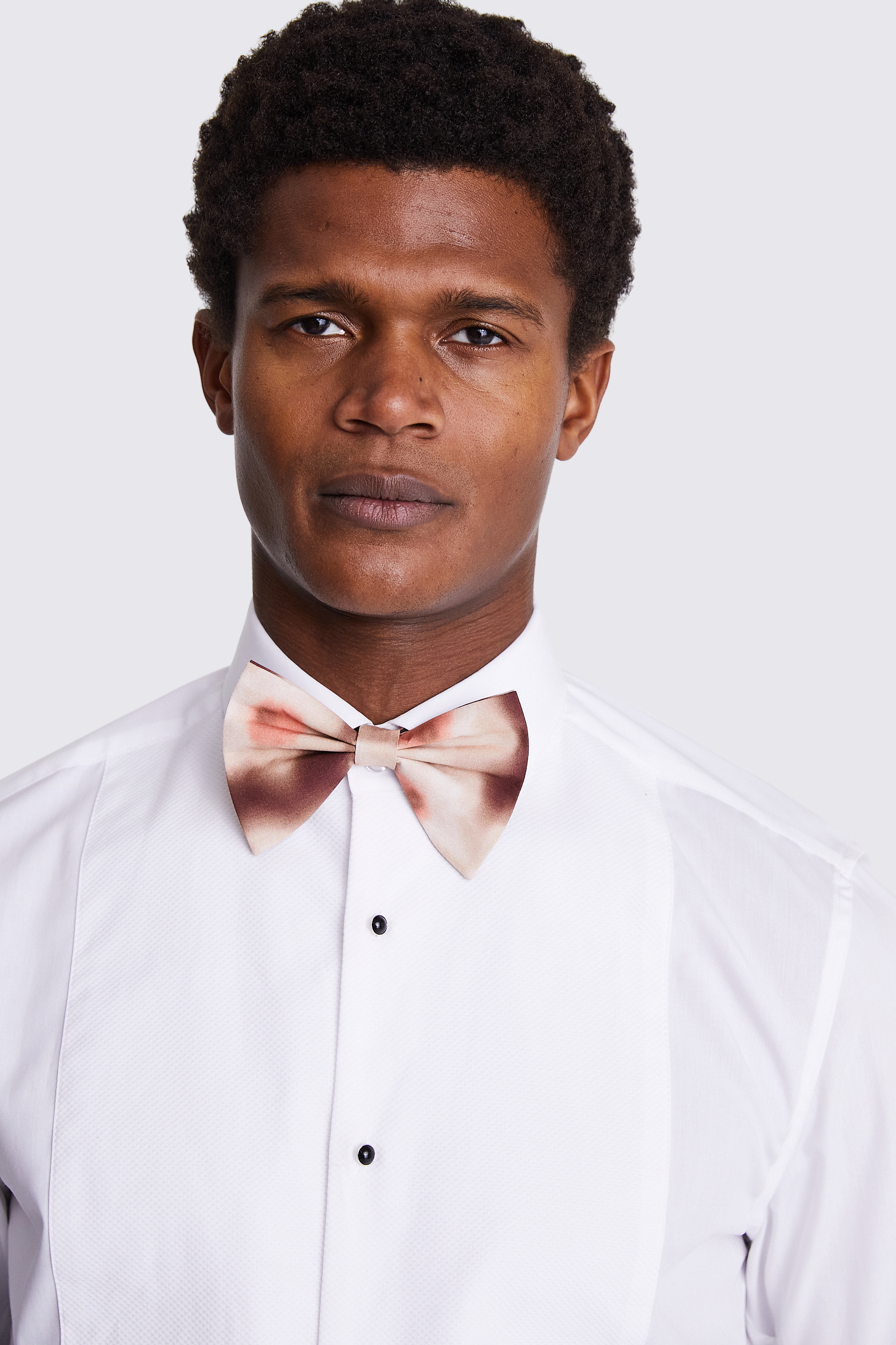 Burgundy Macro Floral Bow Tie Made with Liberty Fabric