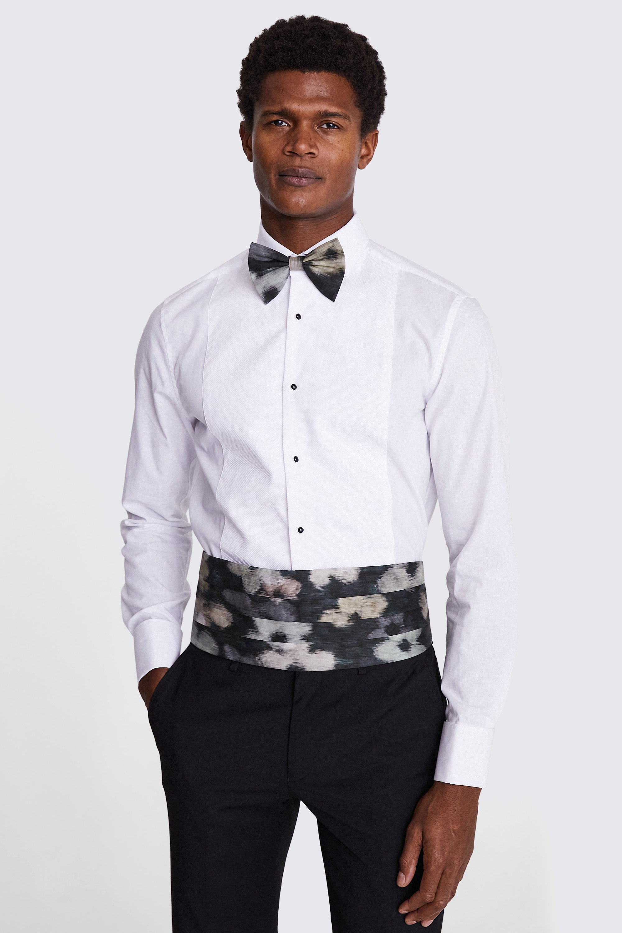 Midnight Macro Floral Cummerbund Made with Liberty Fabric
