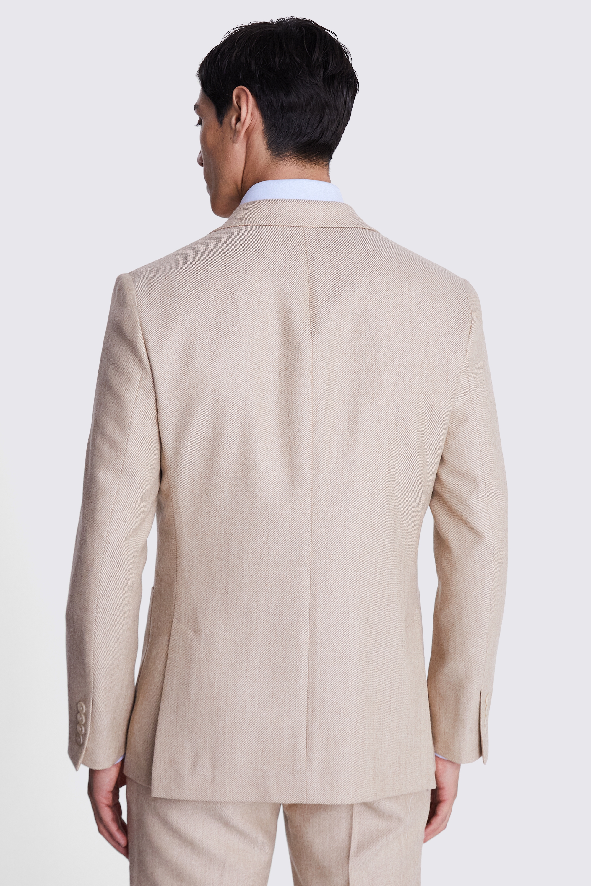 Tailored Fit Camel Twill Jacket