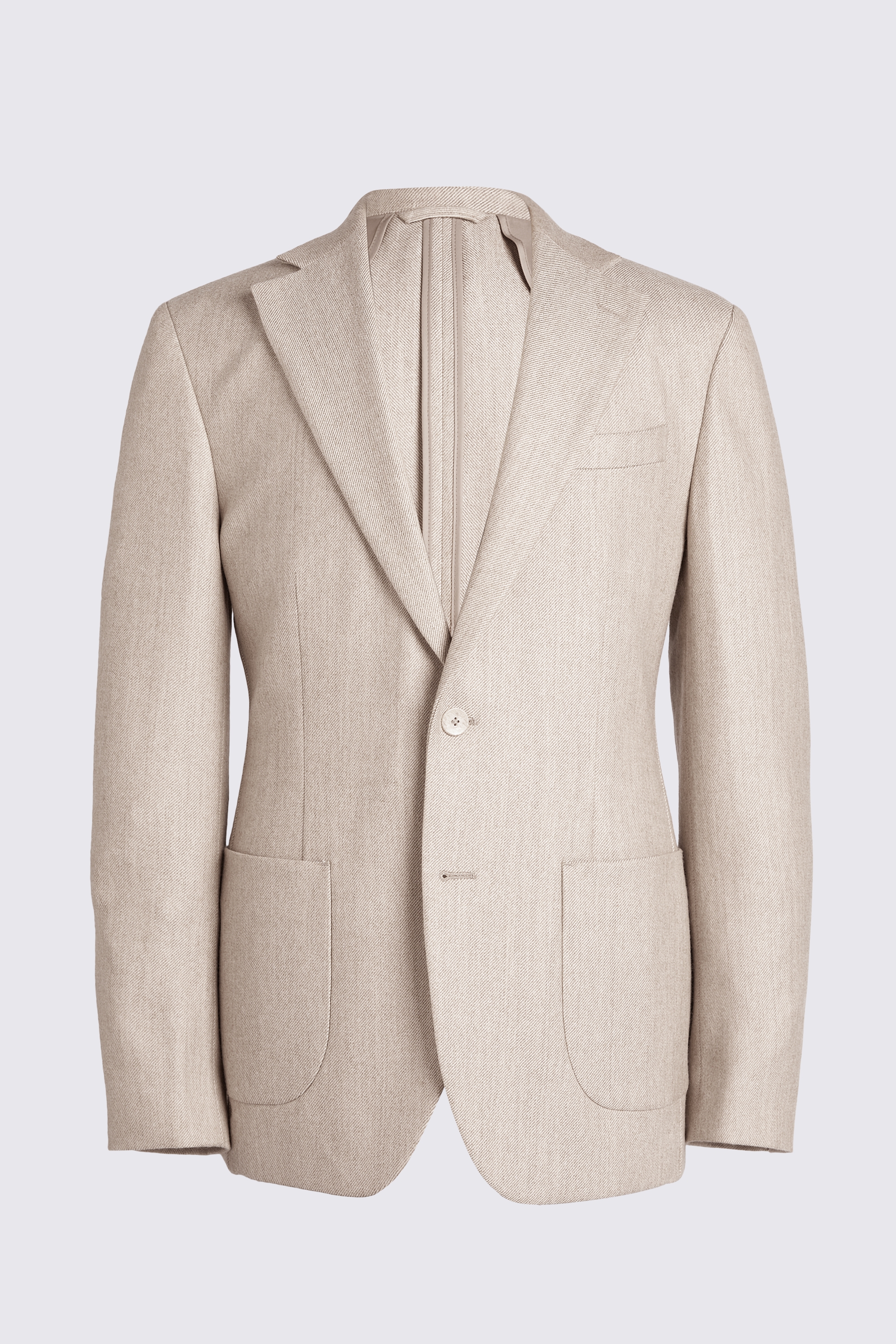 Tailored Fit Camel Twill Jacket