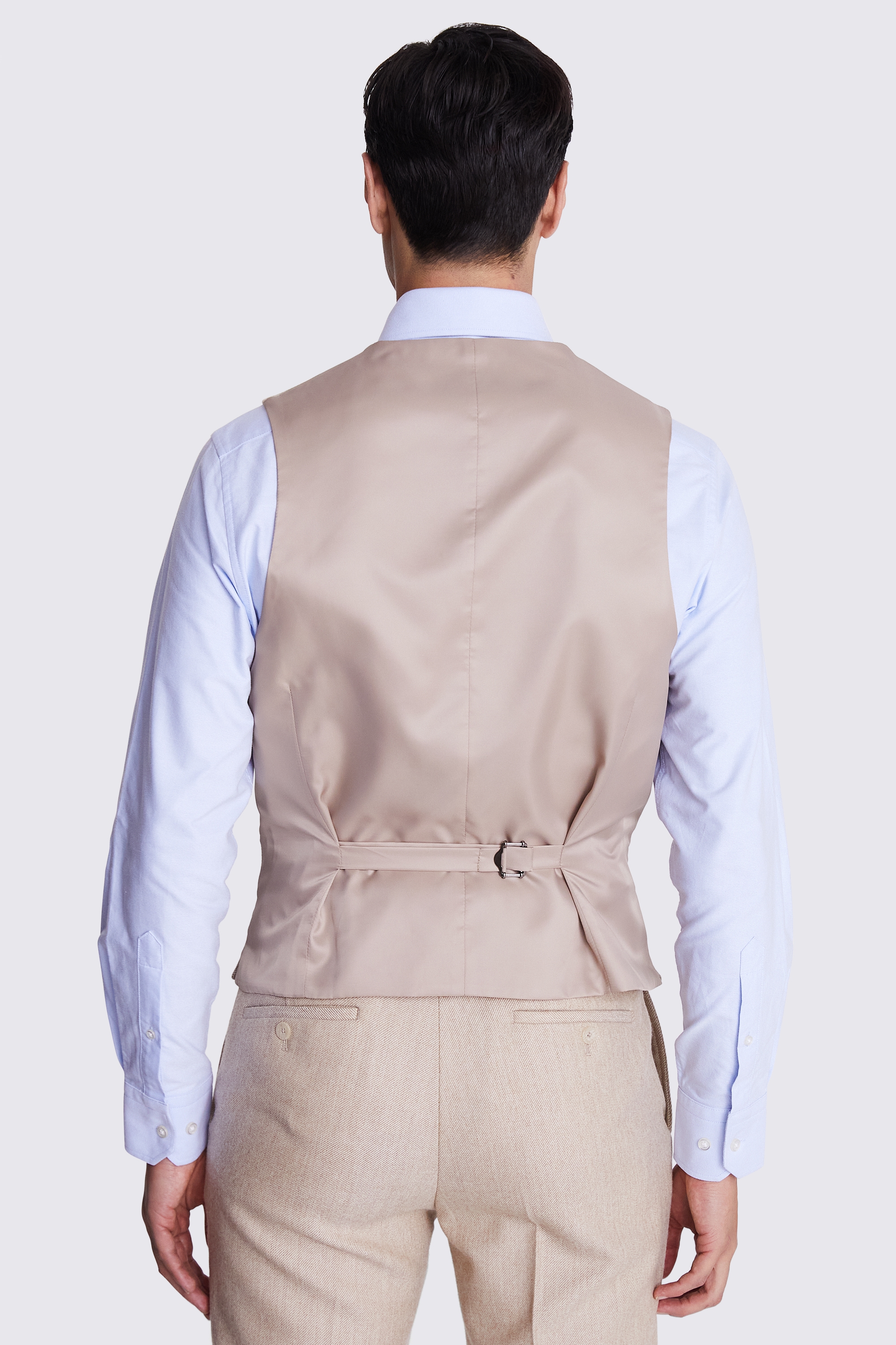 Tailored Fit Camel Twill Waistcoat