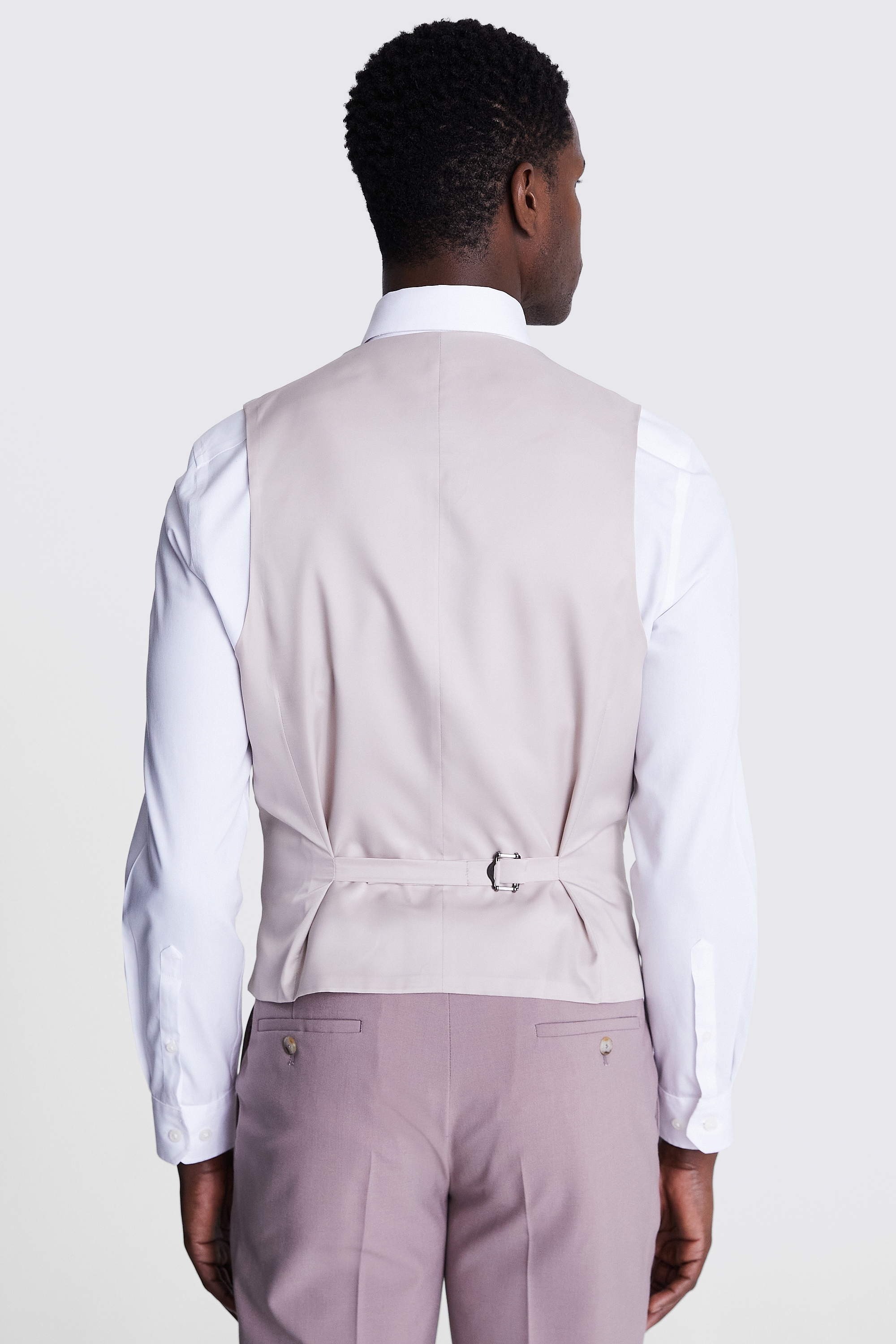 DKNY Slim Fit Dusty Pink Waistcoat