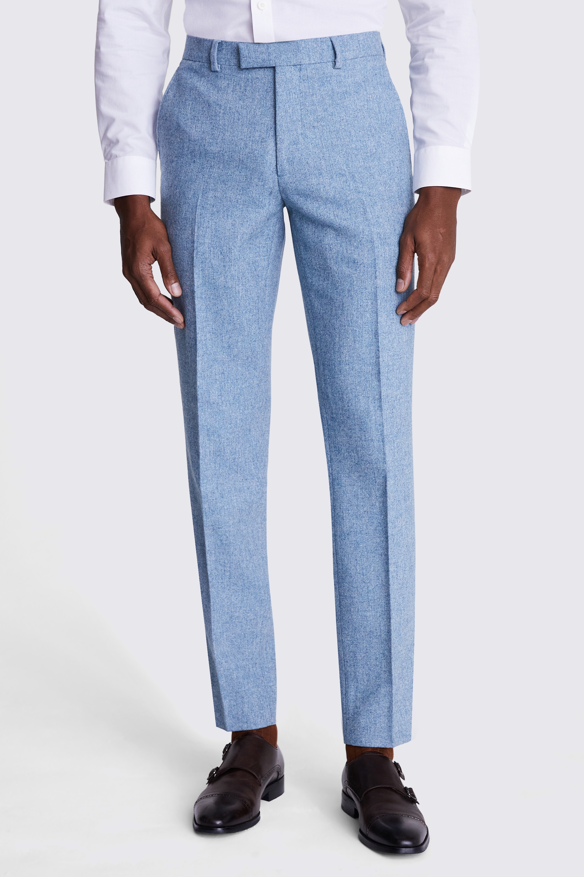 Tailored Fit Aqua Donegal Pants