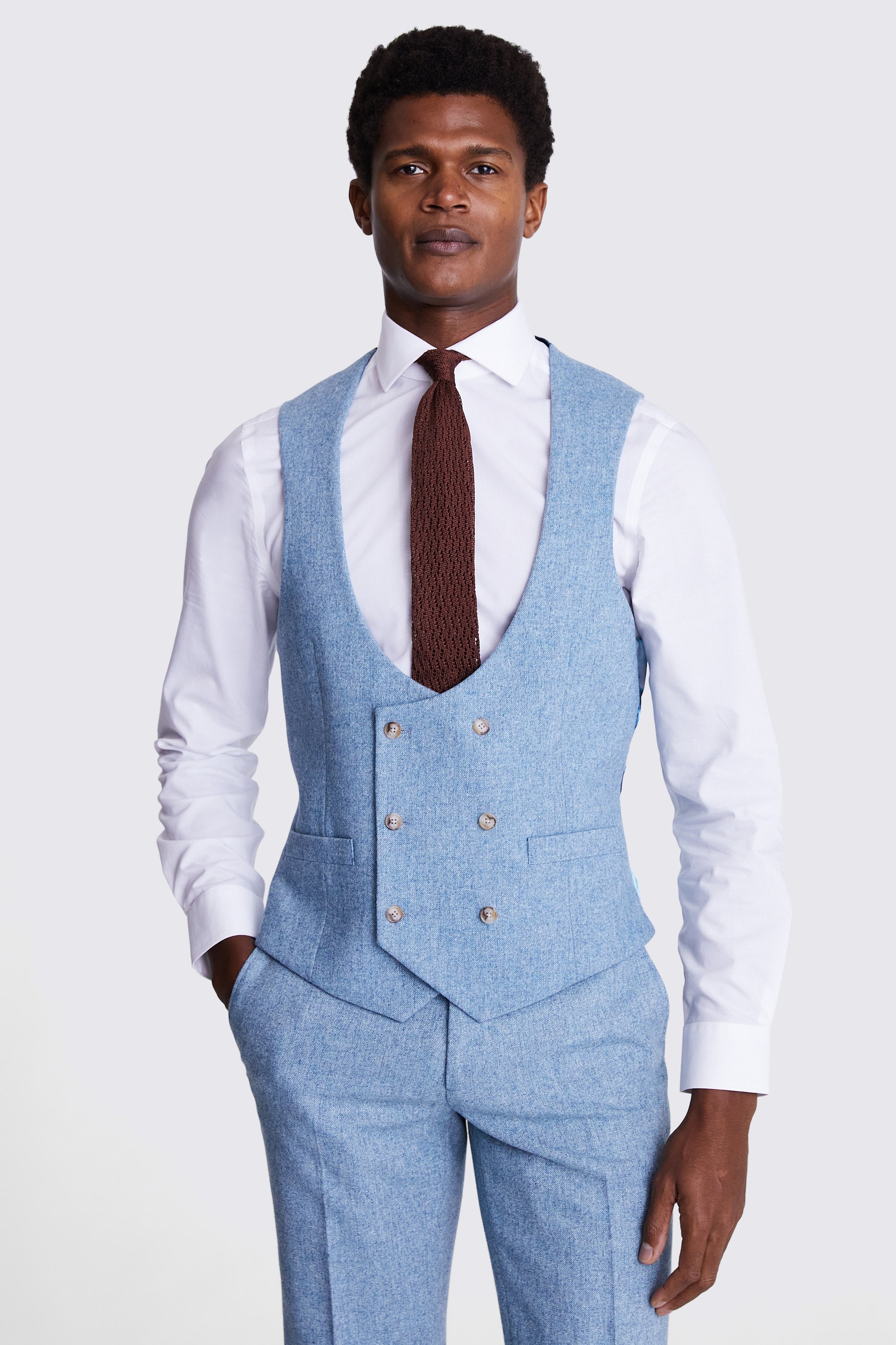 Tailored Fit Aqua Donegal Vest