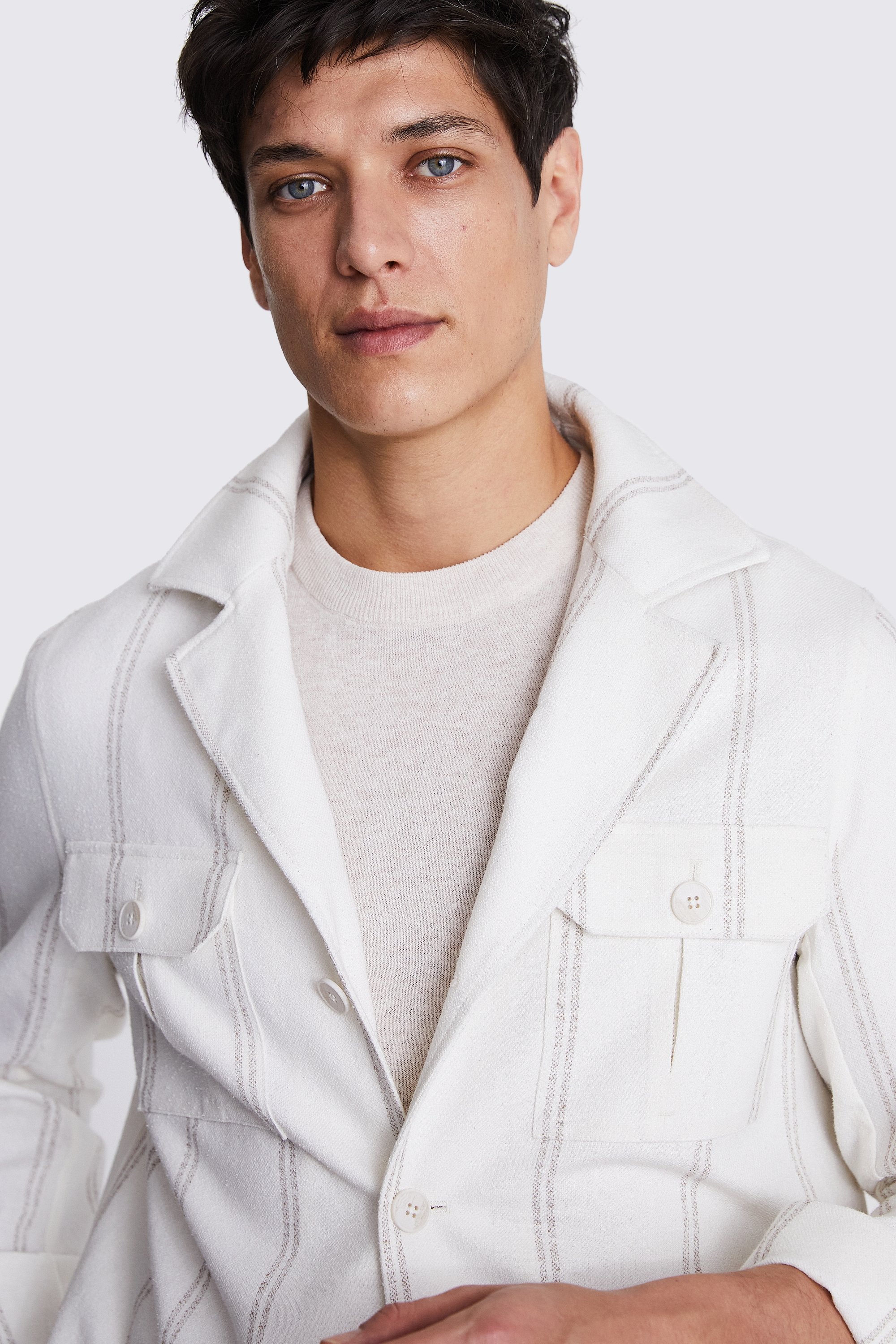 Ecru Stripe Safari Shirt