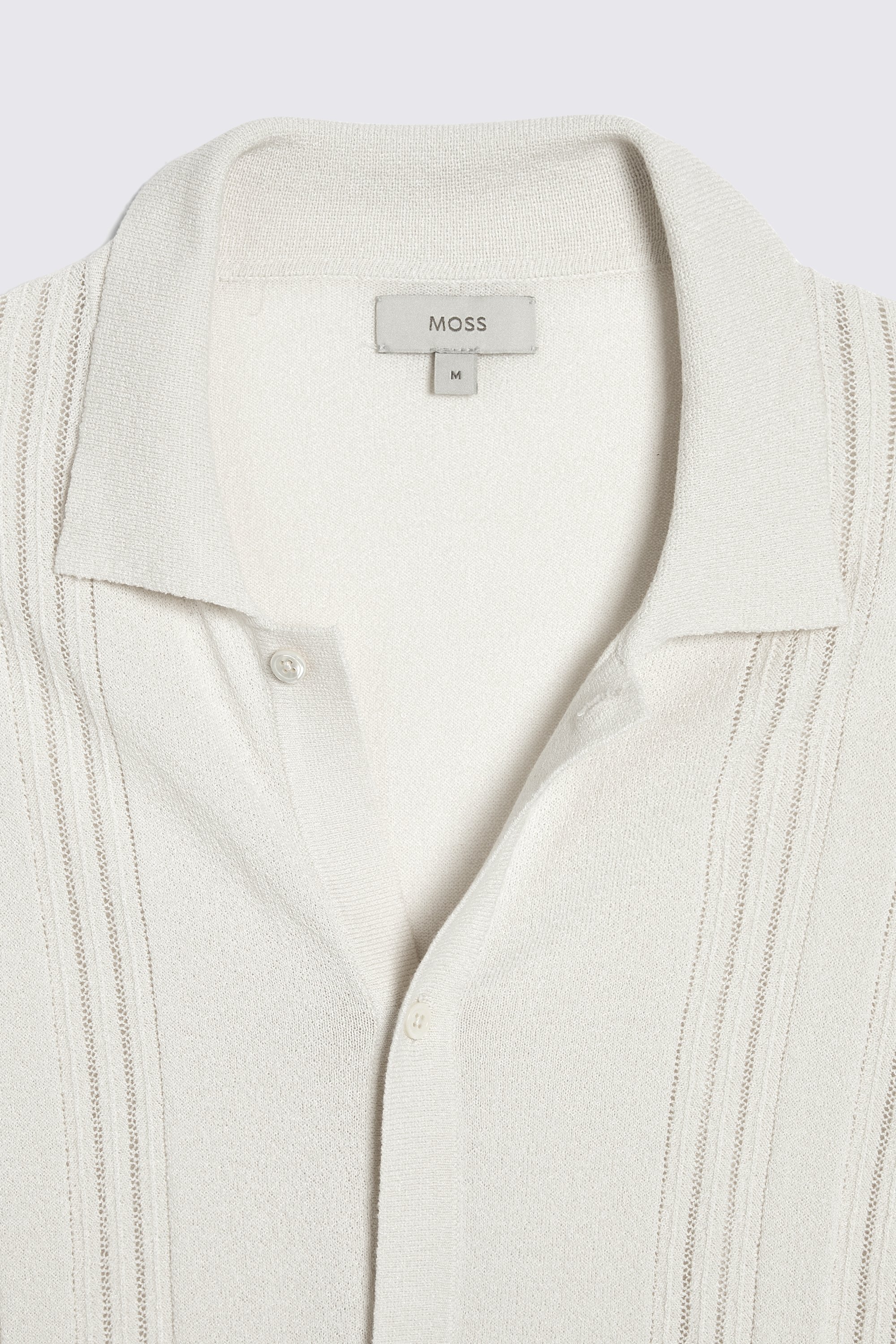 Ecru Bouclé Knitted Shirt