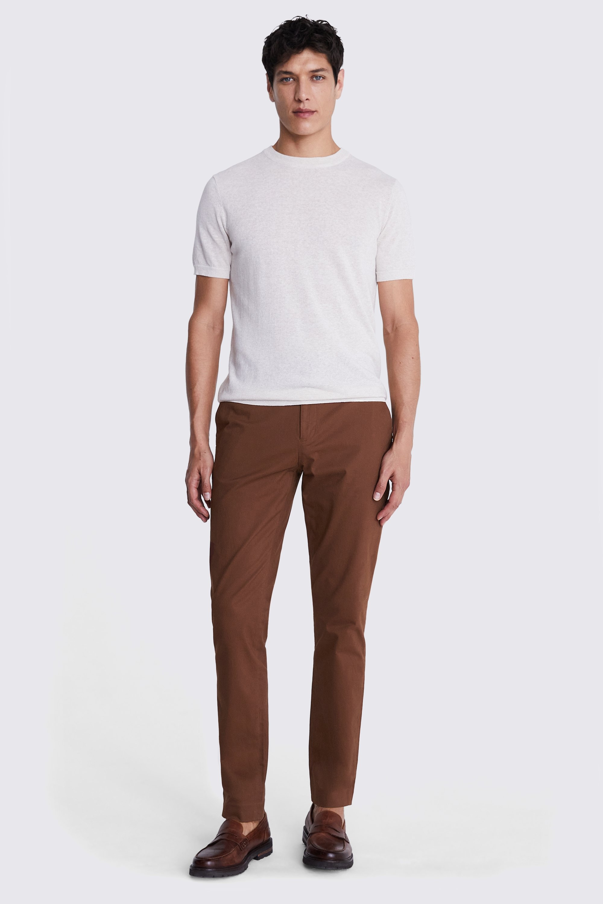 Slim Fit Copper Stretch Chinos
