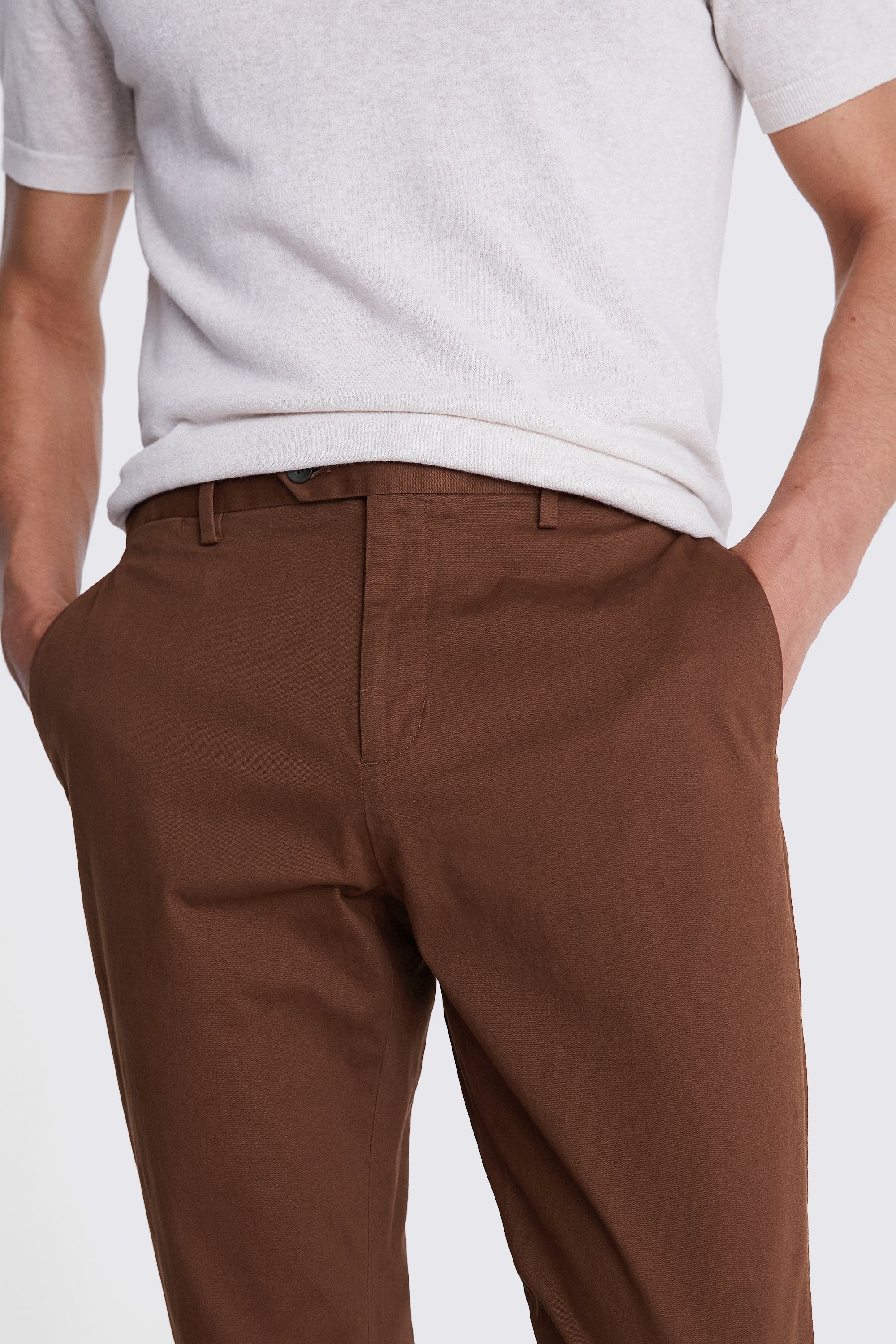 Slim Fit Copper Stretch Chinos