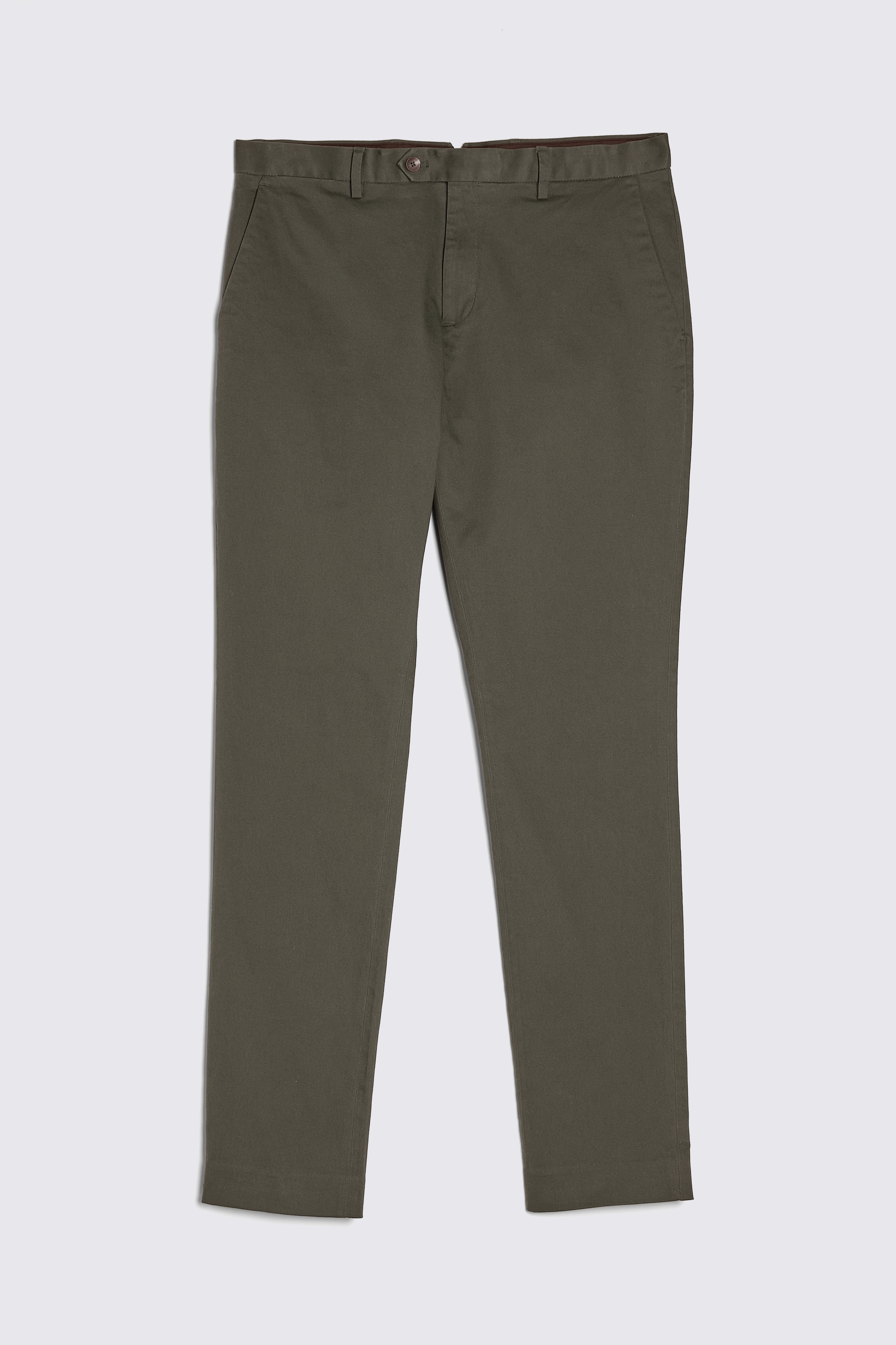 Slim Fit Khaki Stretch Chinos