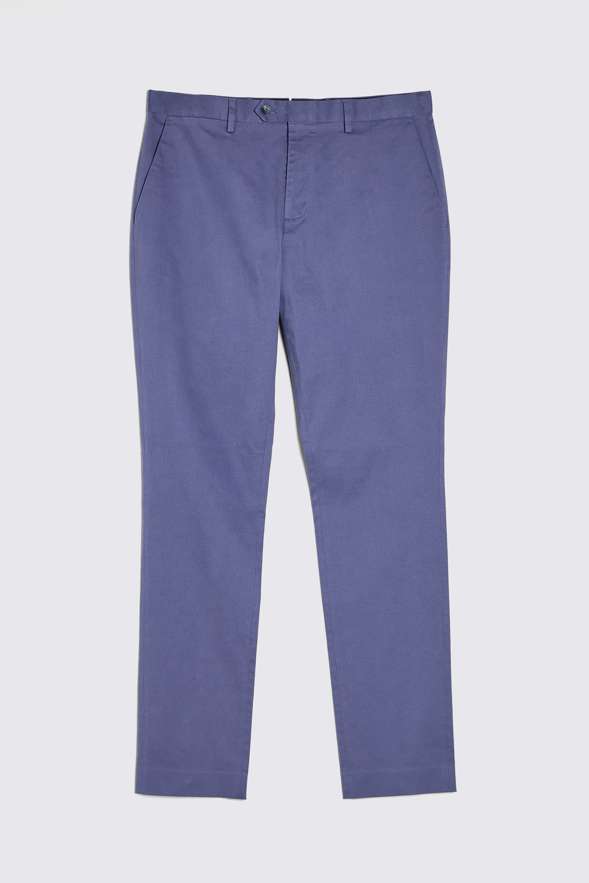 Slim Fit Blue Stretch Chinos