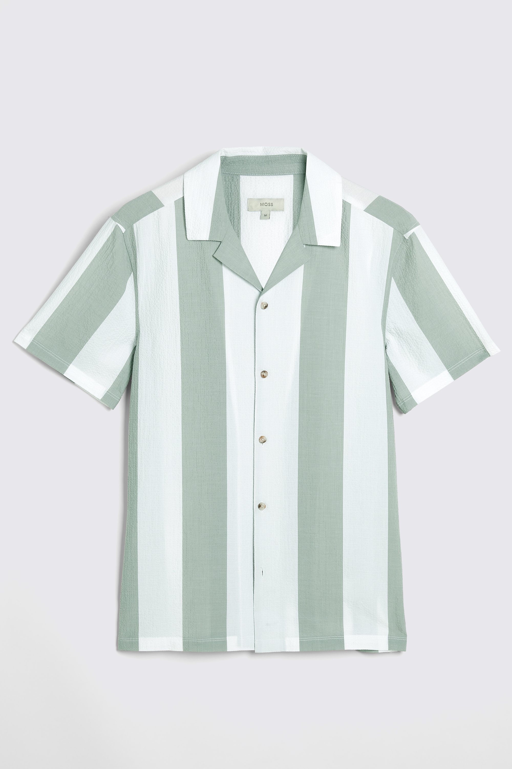 Sage Striped Seersucker Shirt