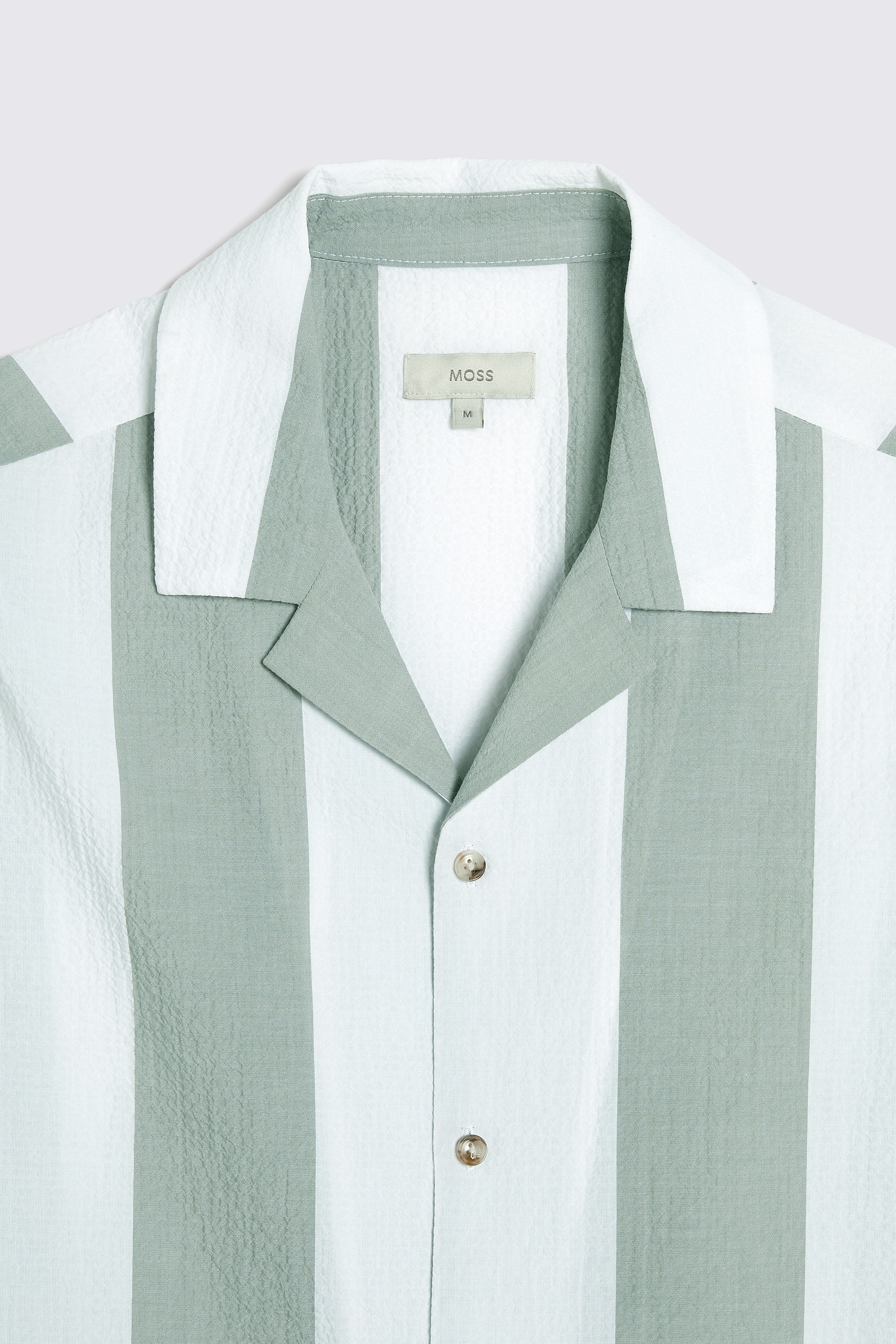 Sage Striped Seersucker Shirt