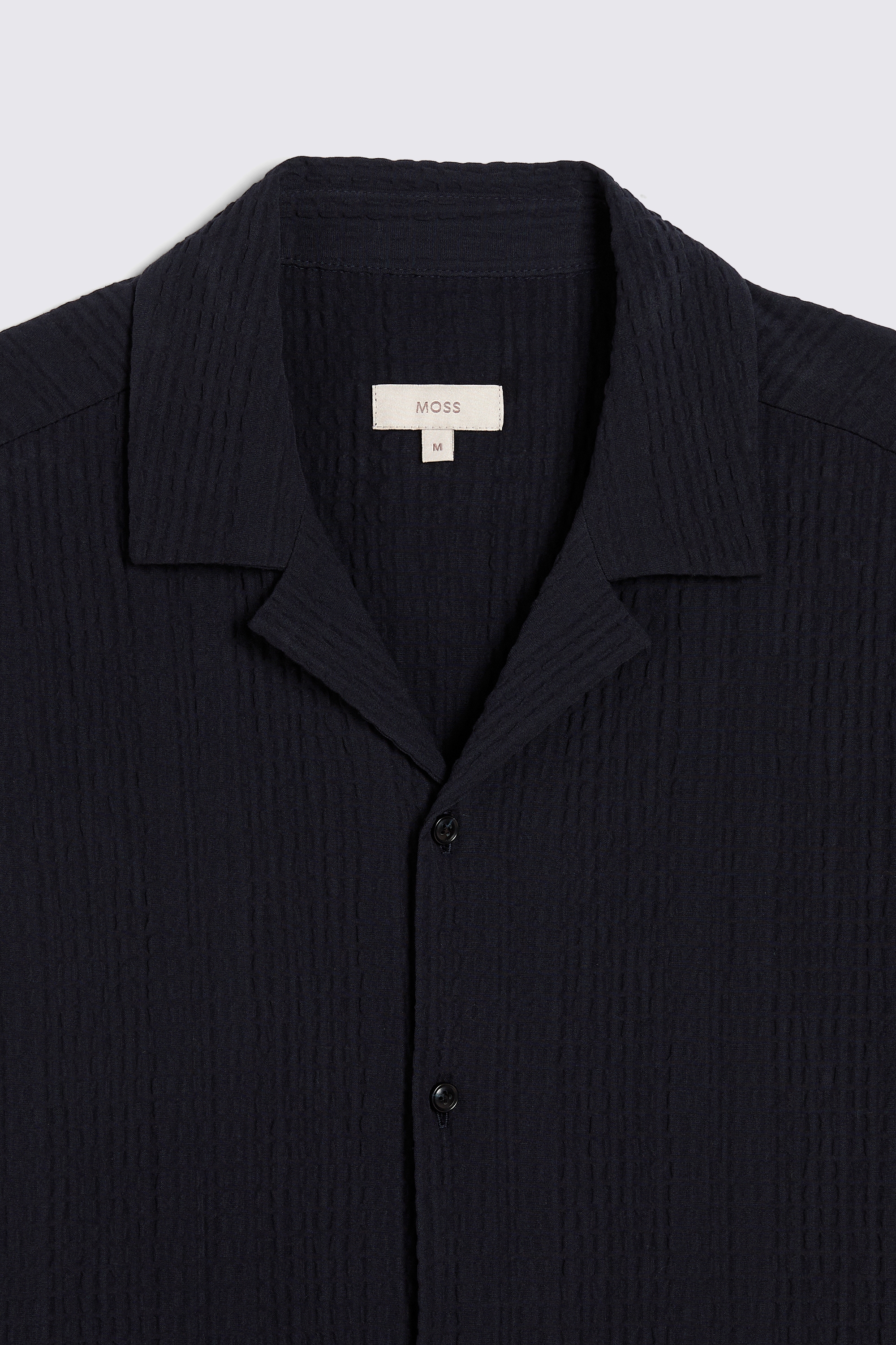 Navy Striped Seersucker Shirt