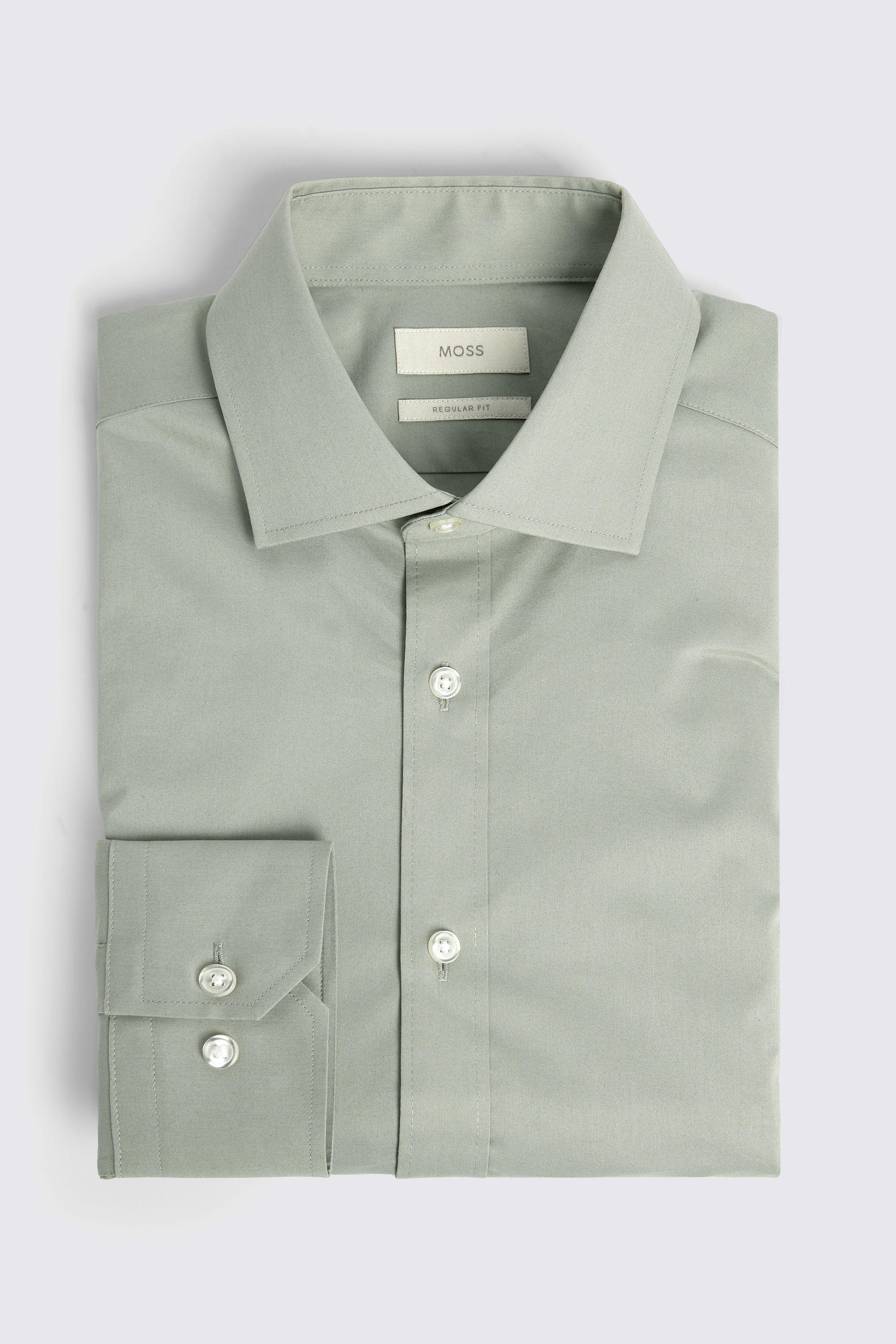 Regular Fit Sage Green Stretch Shirt