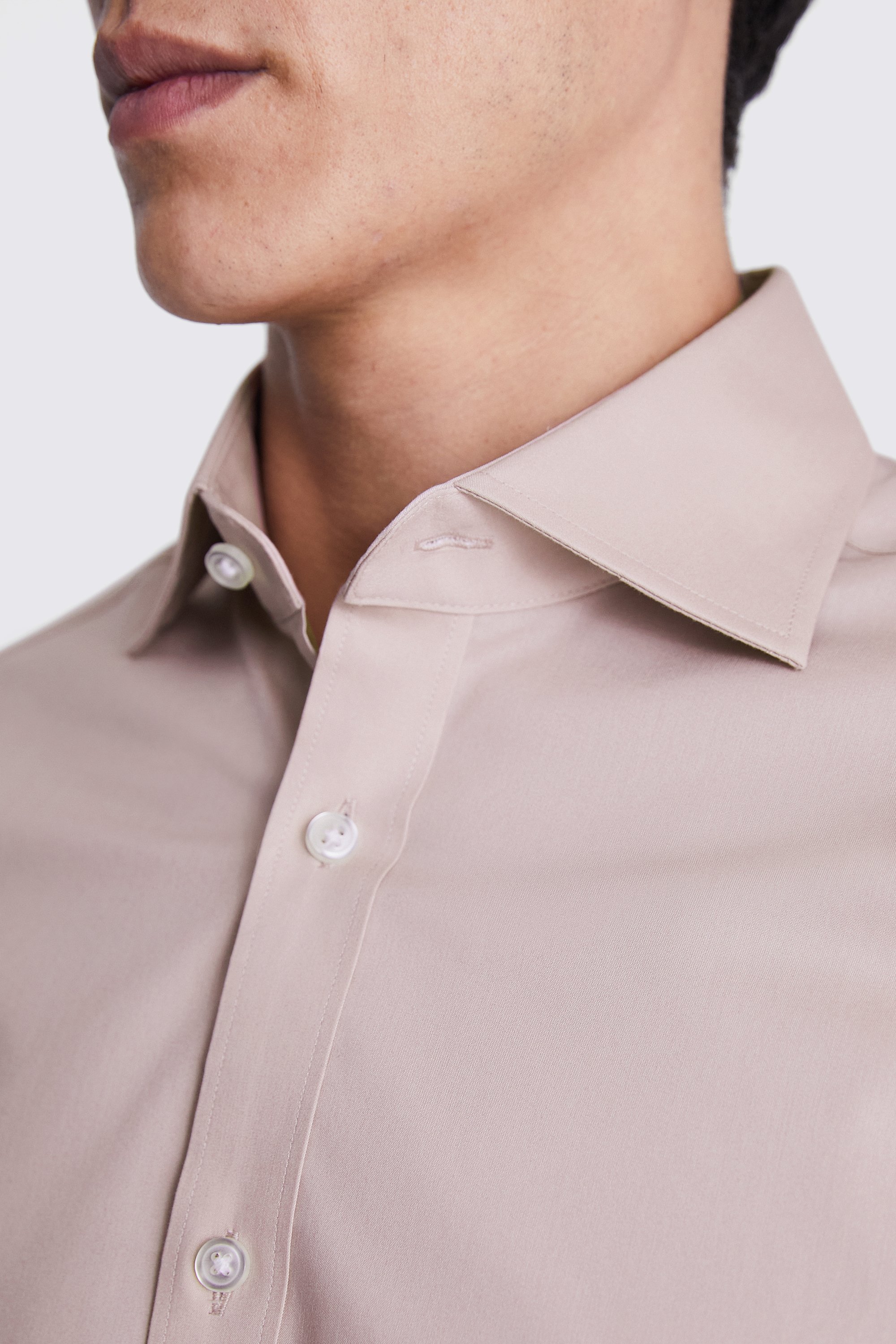 Tailored Fit Dusty Pink Stretch Shirt