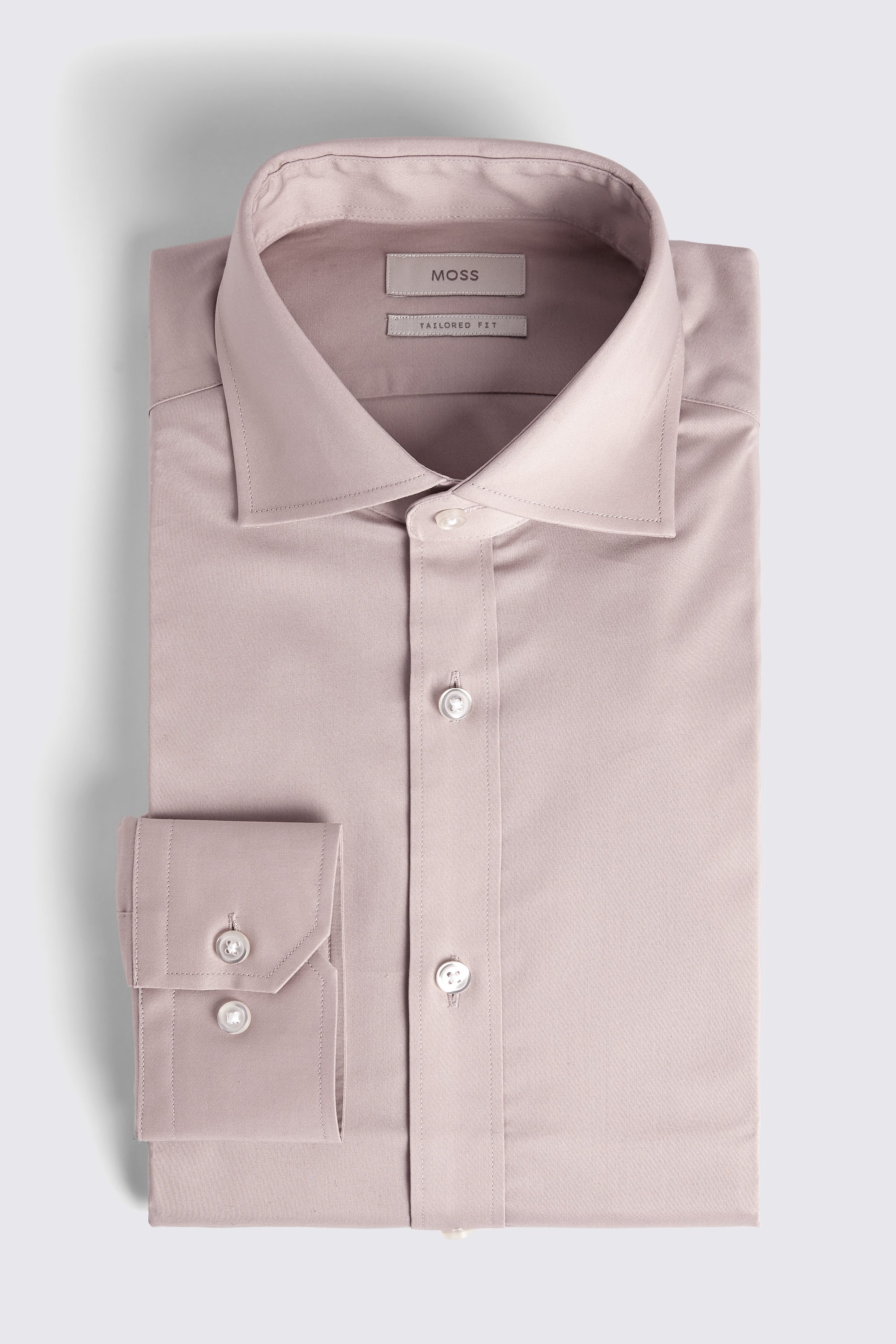 Tailored Fit Dusty Pink Stretch Shirt