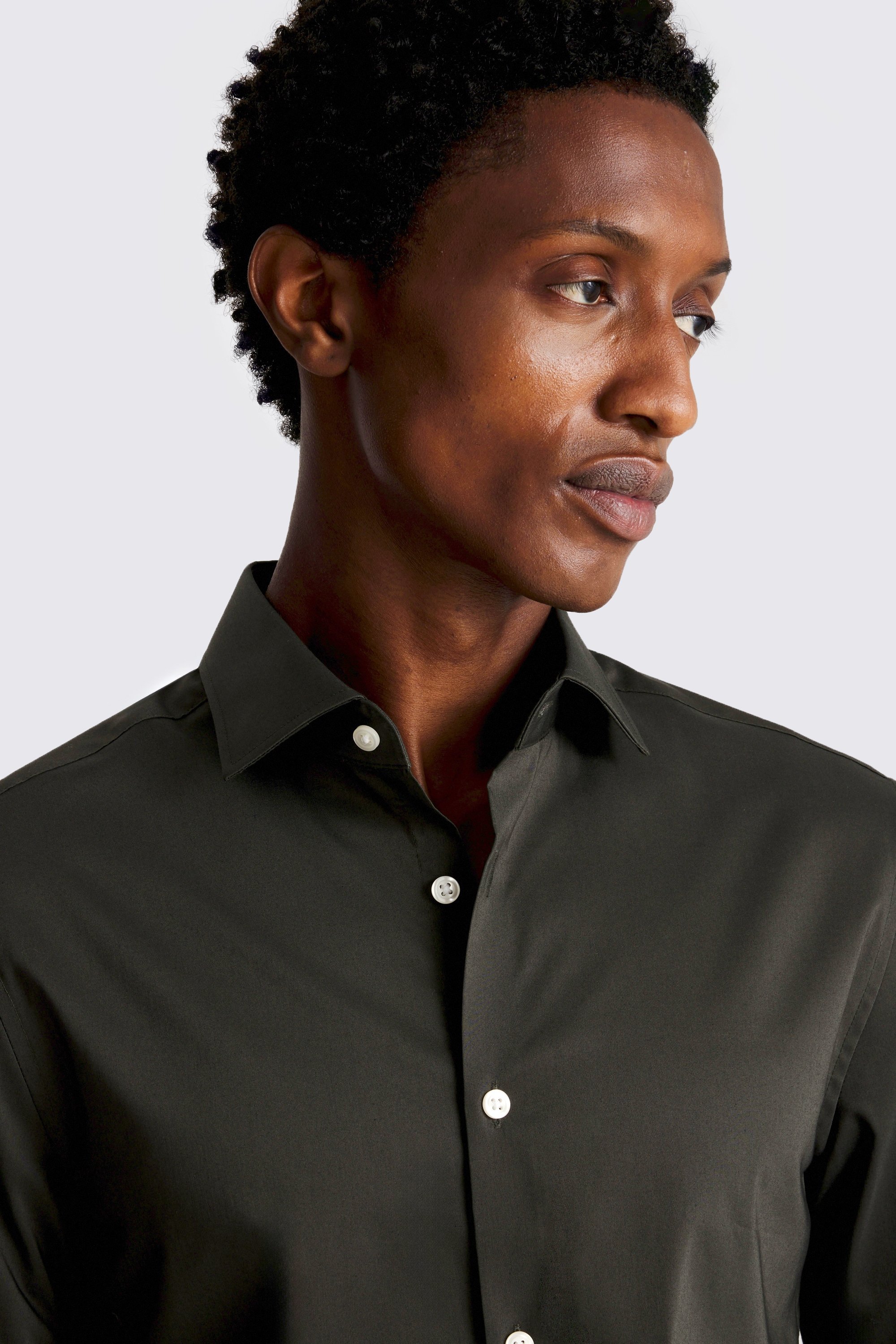 Slim Fit Green Stretch Shirt