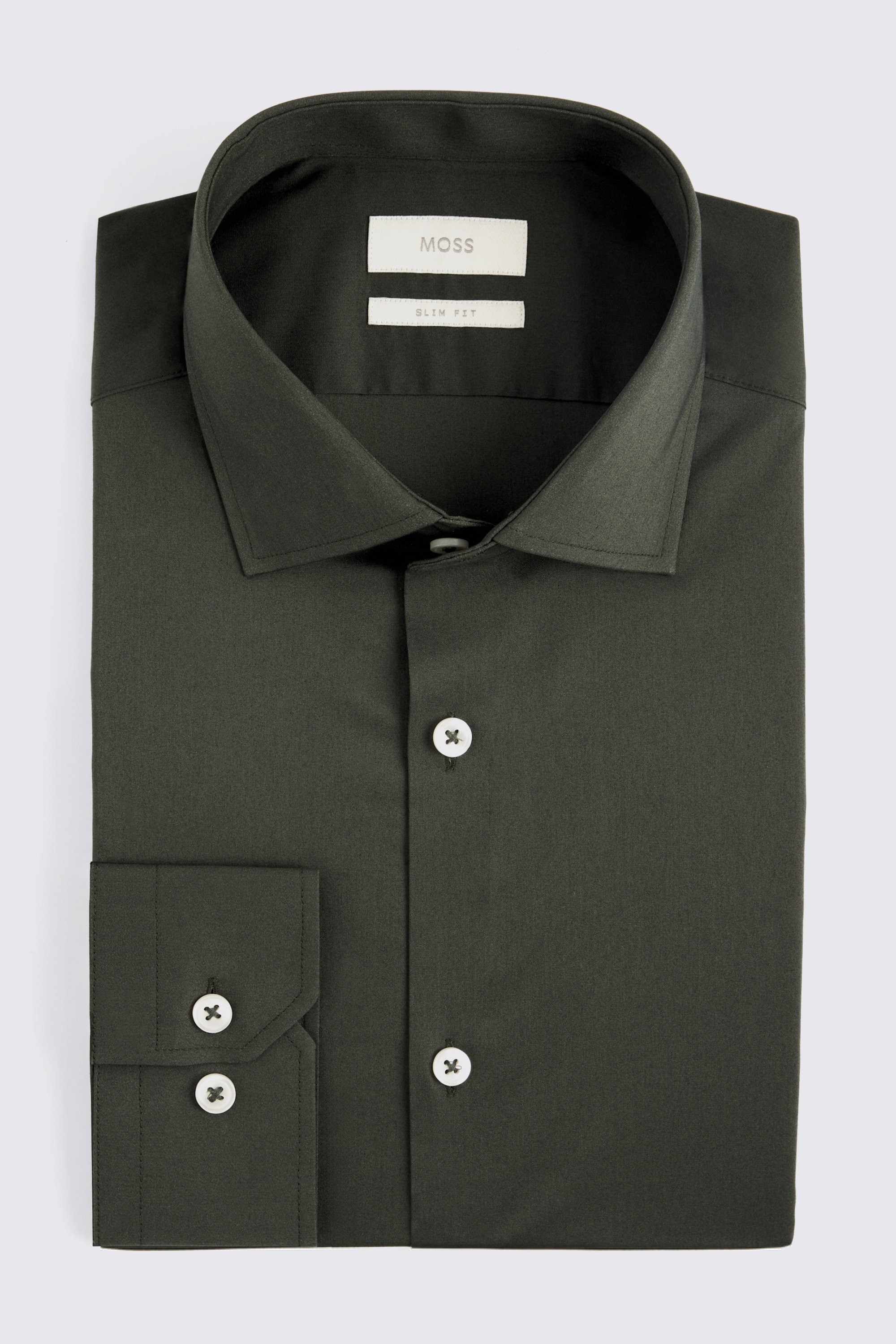 Slim Fit Green Stretch Shirt