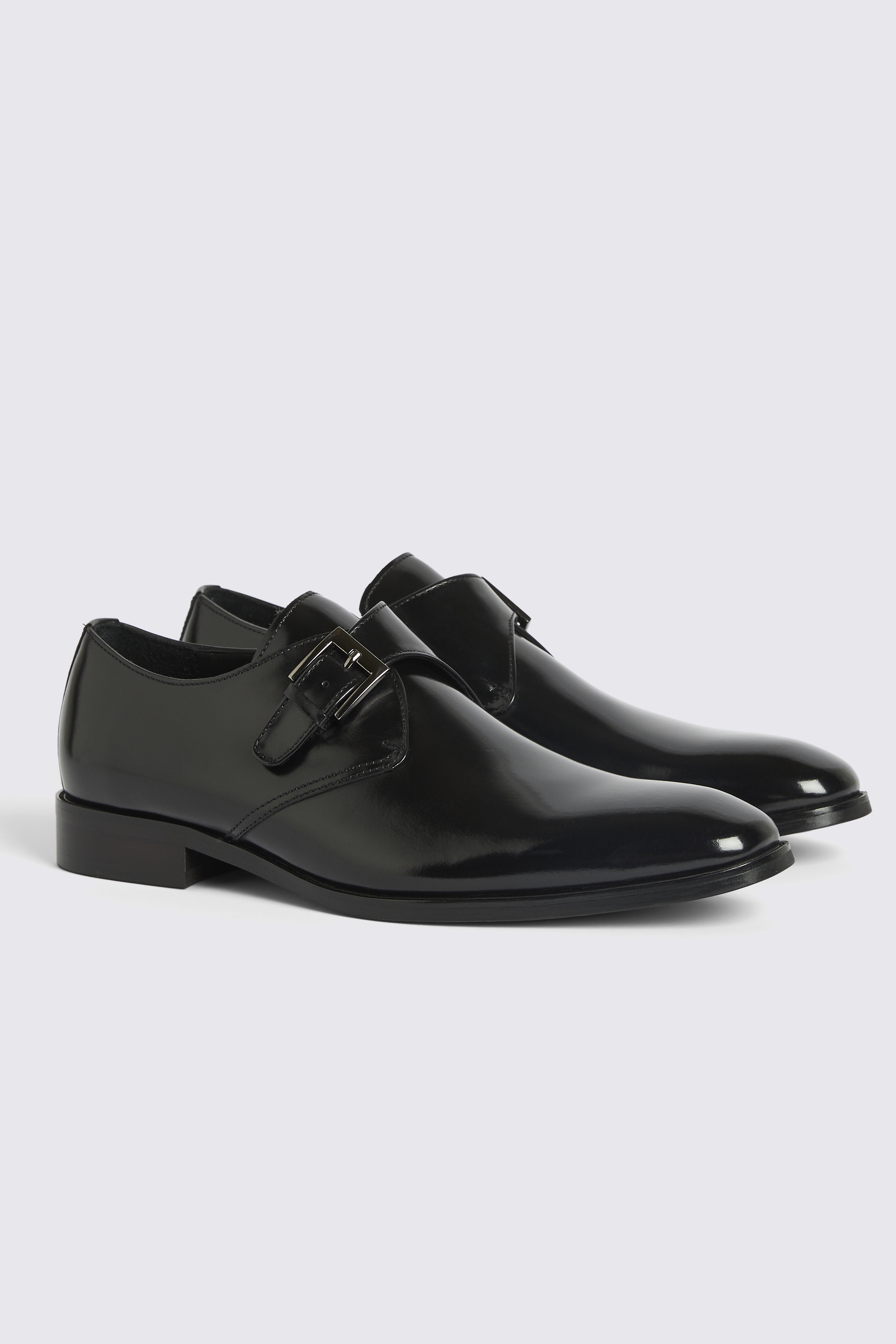 Royal Black Single Monk Shoes