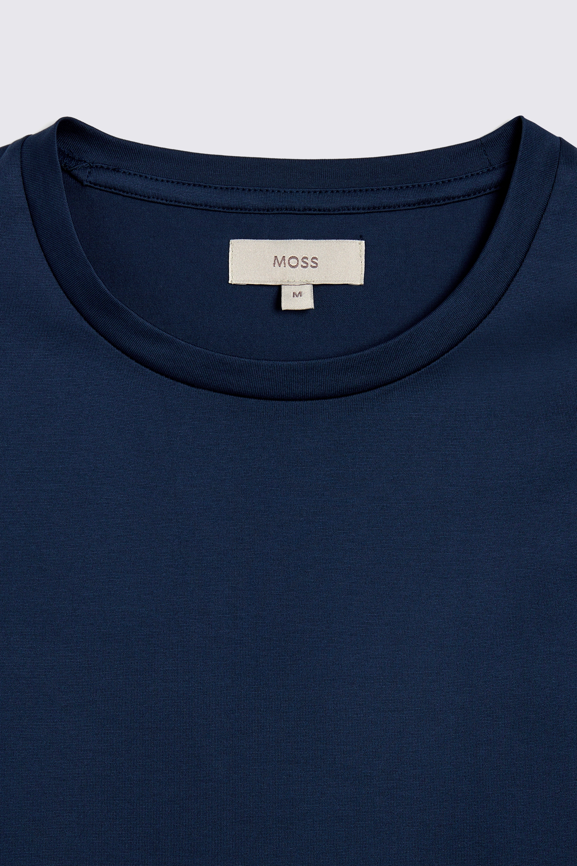 Navy Mercerised Crew-Neck T-Shirt