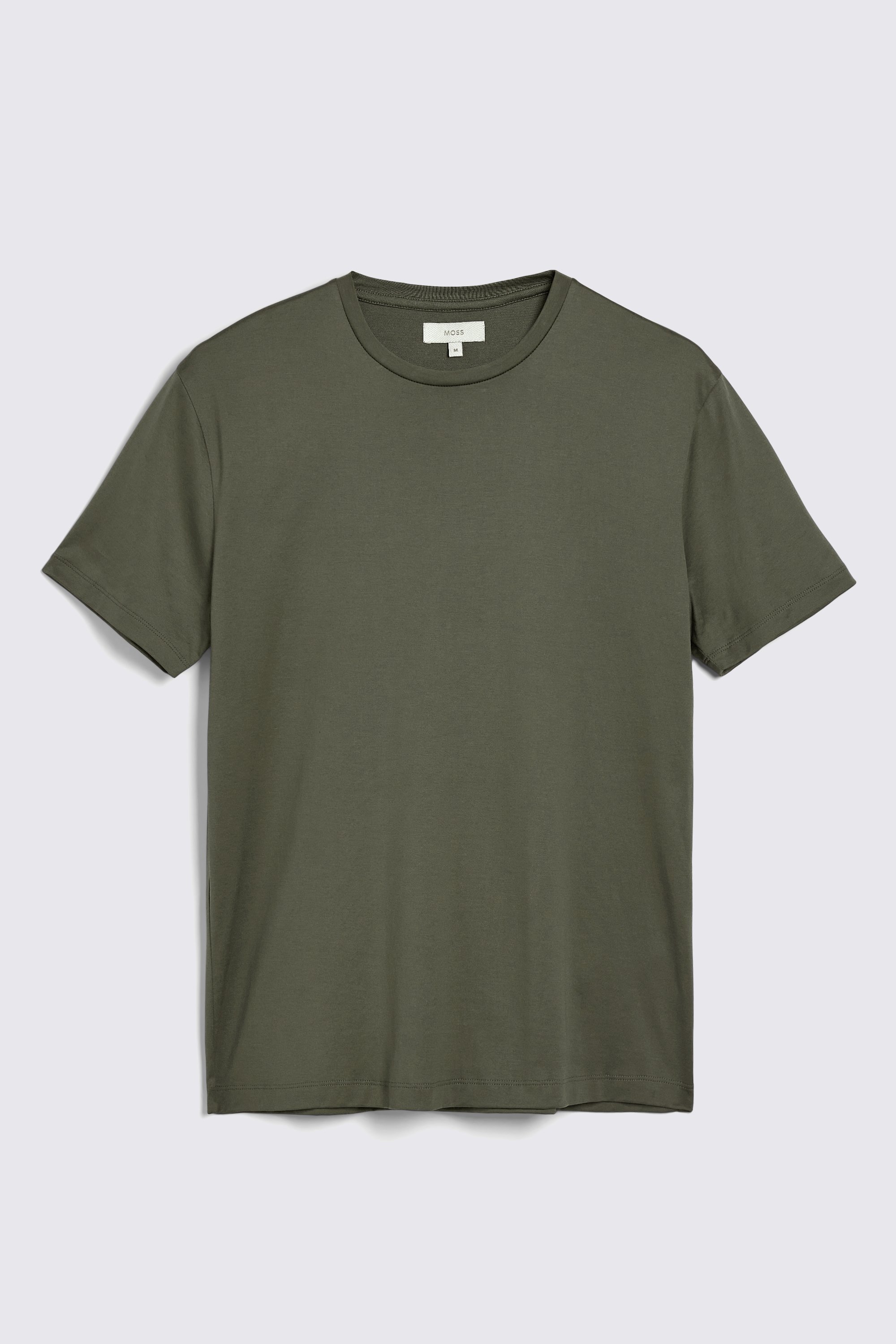 Khaki Mercerised Crew-Neck T-Shirt