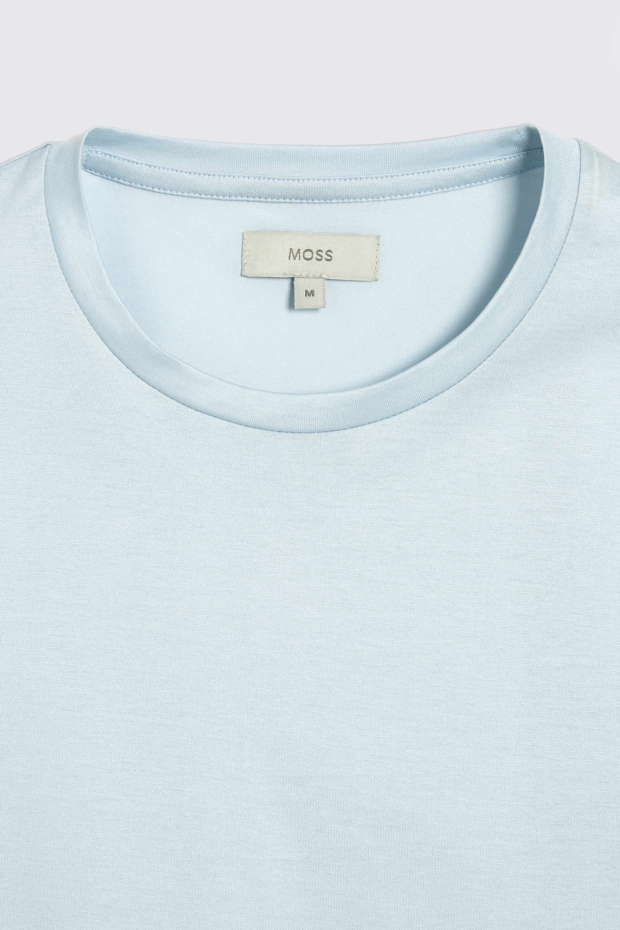 Light Blue Mercerised Crew-Neck T-Shirt
