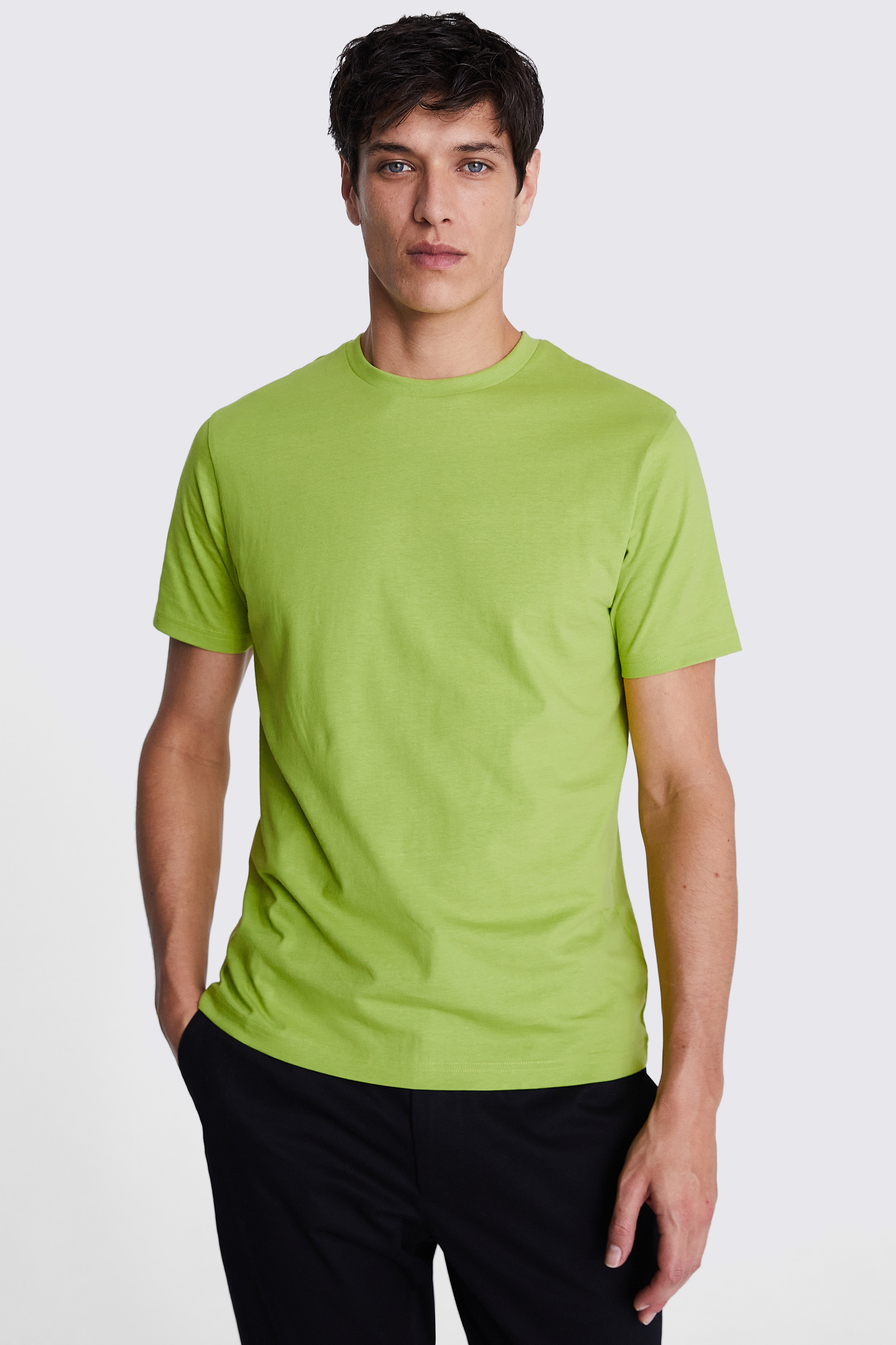 Lime Green Crew-Neck T-Shirt | Buy Online at Moss
