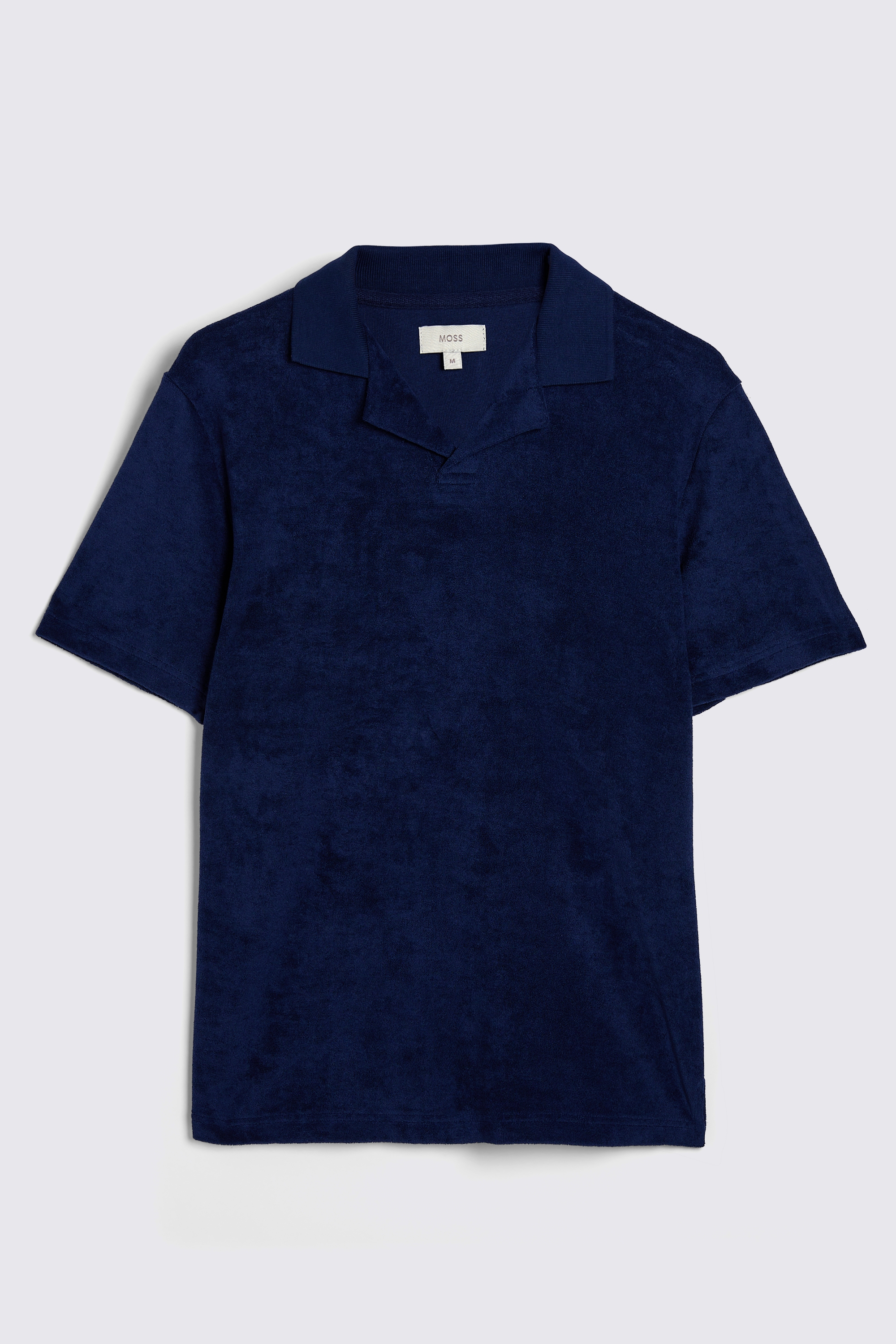 Navy Terry Towelling Skipper Polo