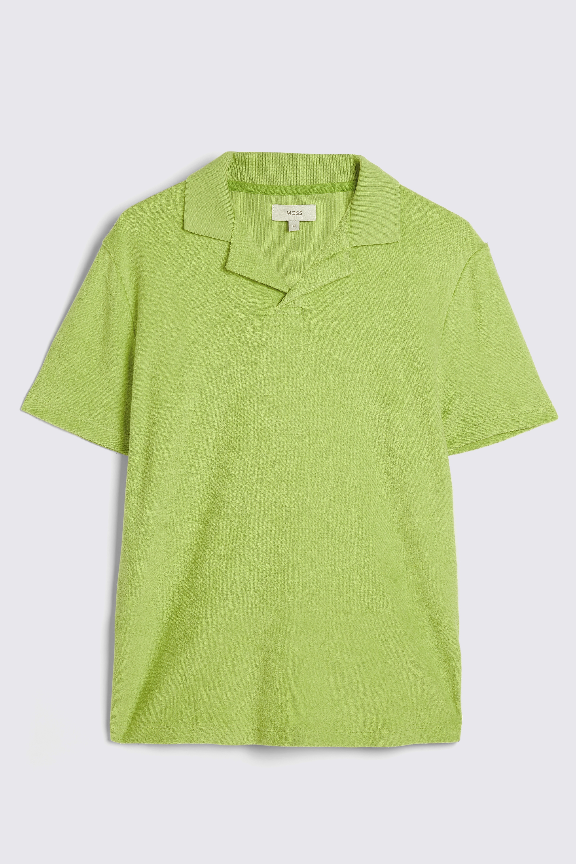 Lime Green Terry Towelling Skipper Polo