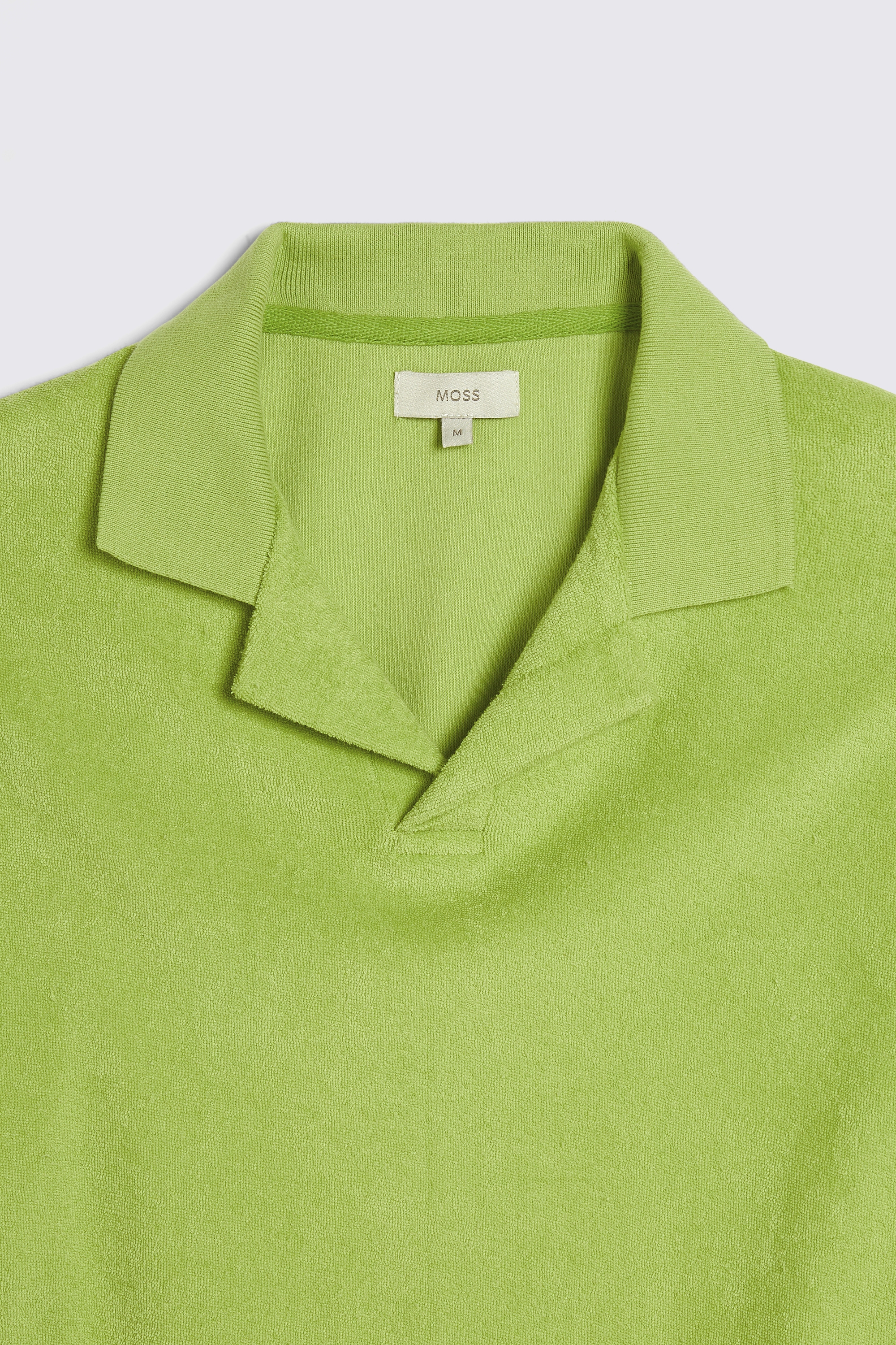Lime Green Terry Towelling Skipper Polo
