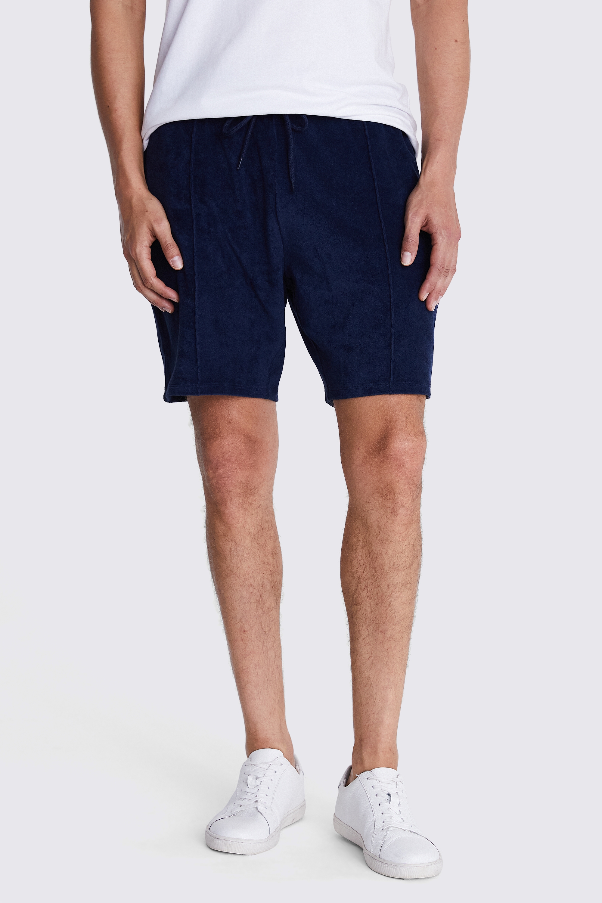 Navy Terry Towelling Shorts