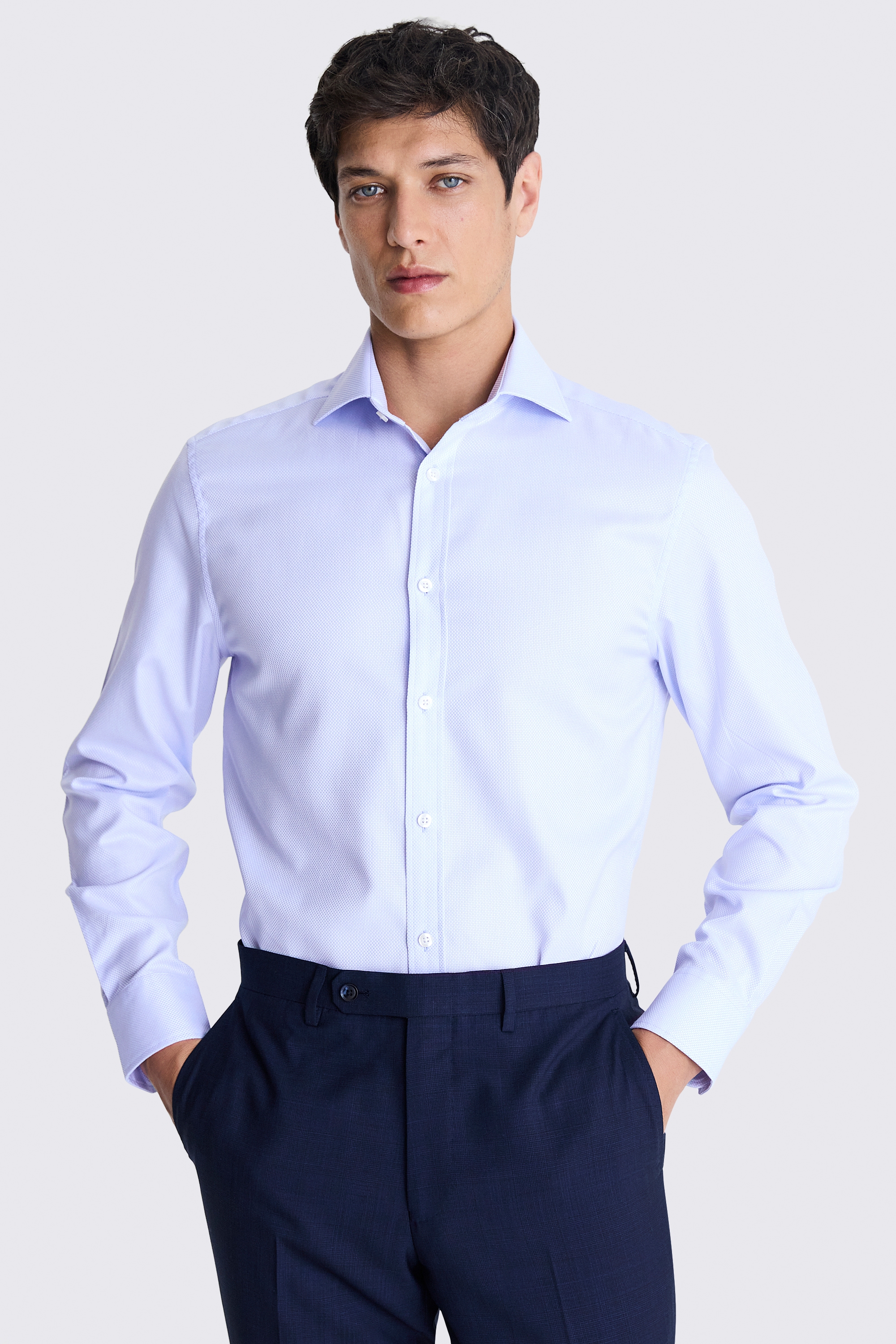 Tailored Fit Sky Dobby Shirt | Buy Online at Moss