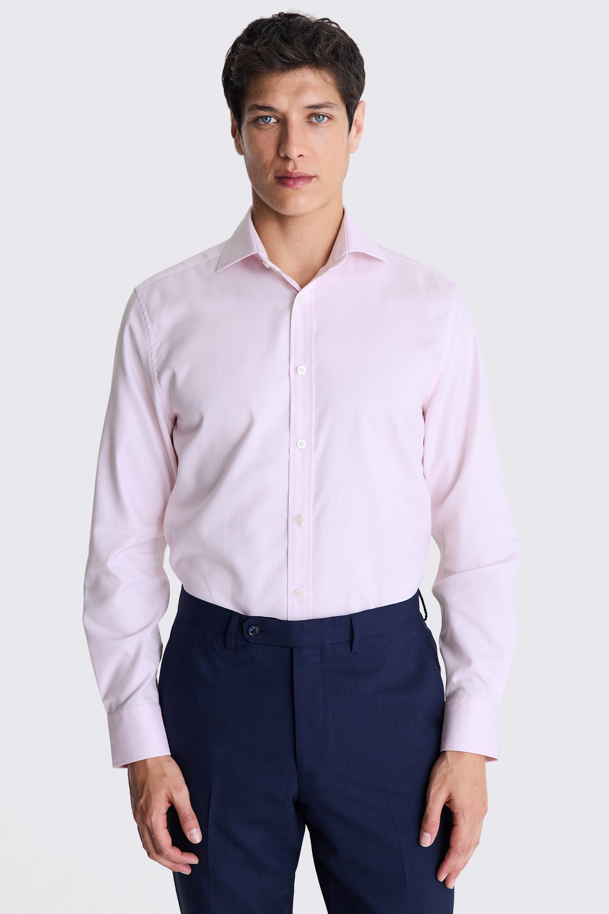 Tailored Fit Pink Dobby Shirt | Buy Online at Moss