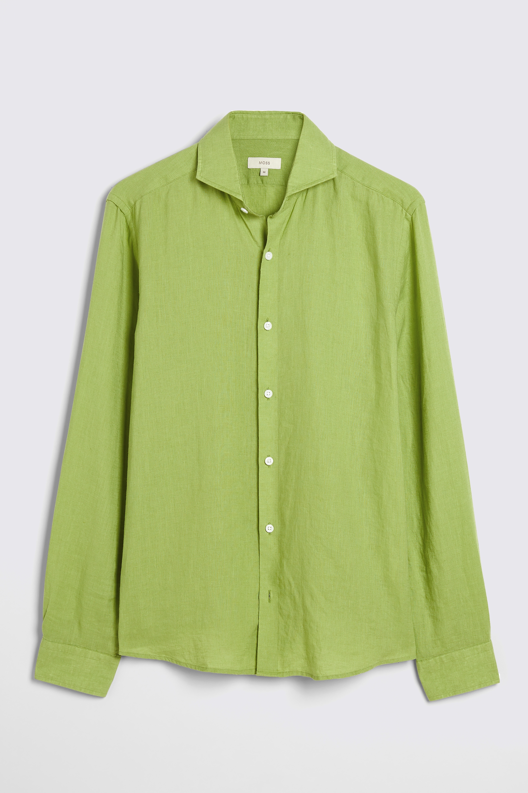 Tailored Fit Acid Green Linen Shirt