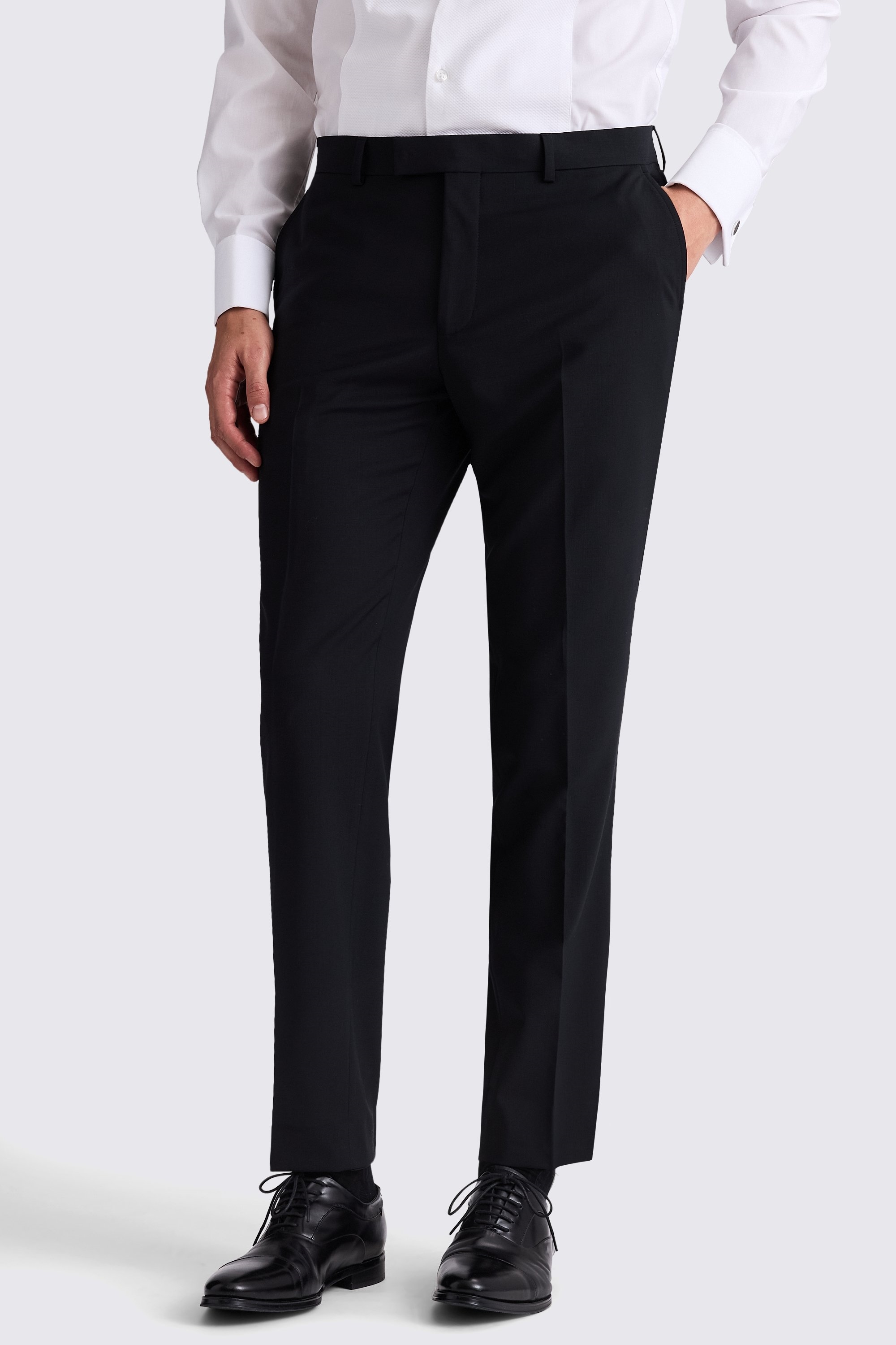 Tailored Fit Black Performance Peak Tuxedo