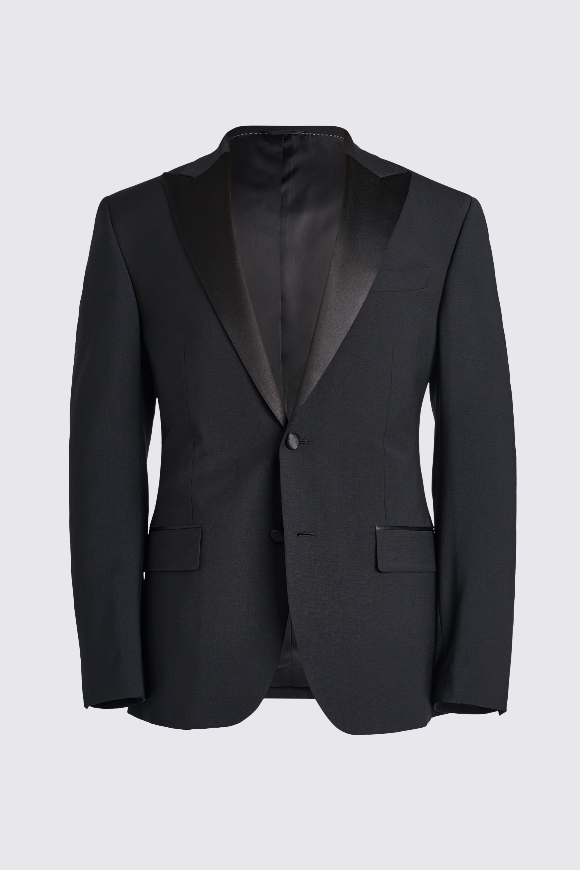 Tailored Fit Black Performance Peak Tuxedo