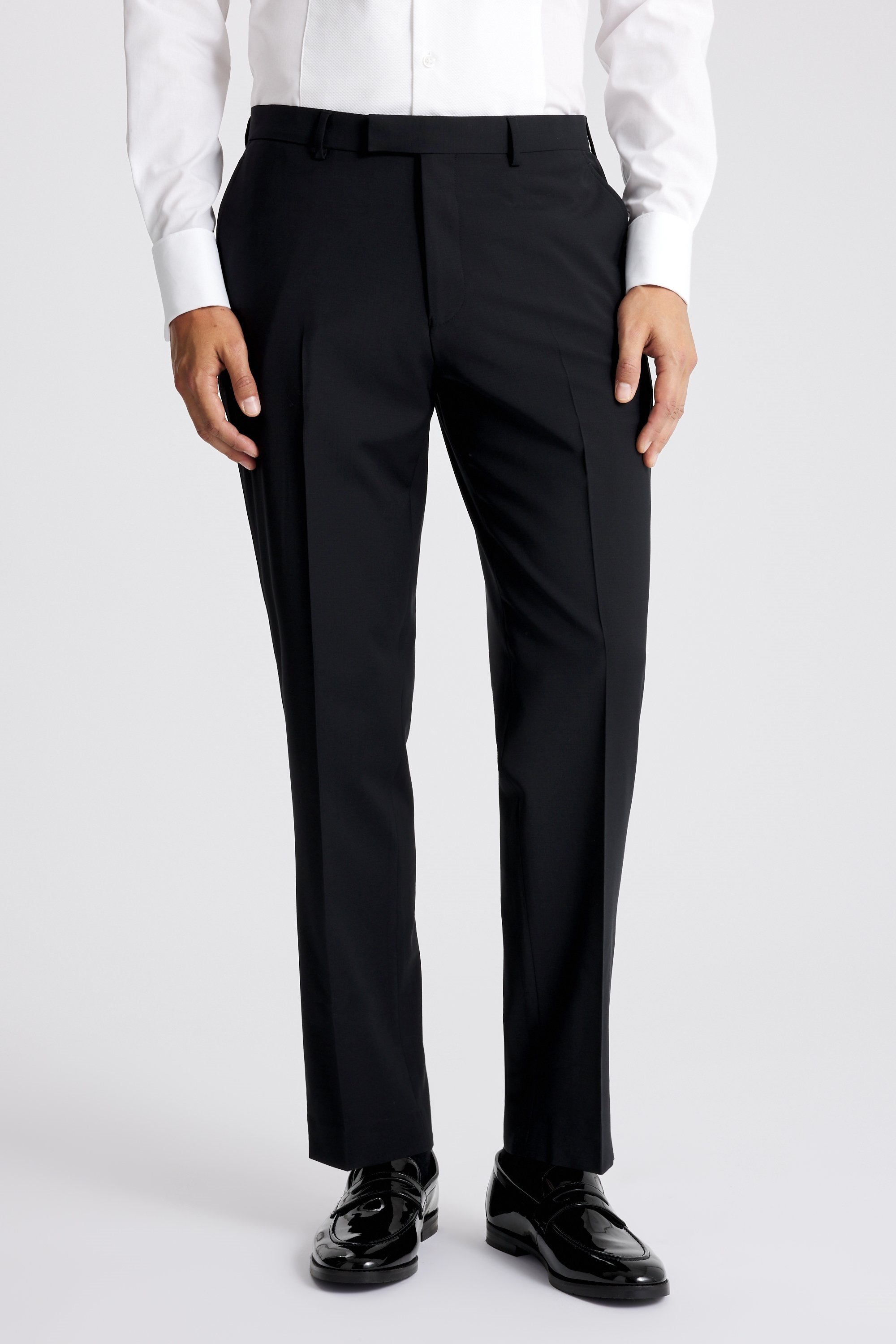 Regular Fit Black Dress Trousers