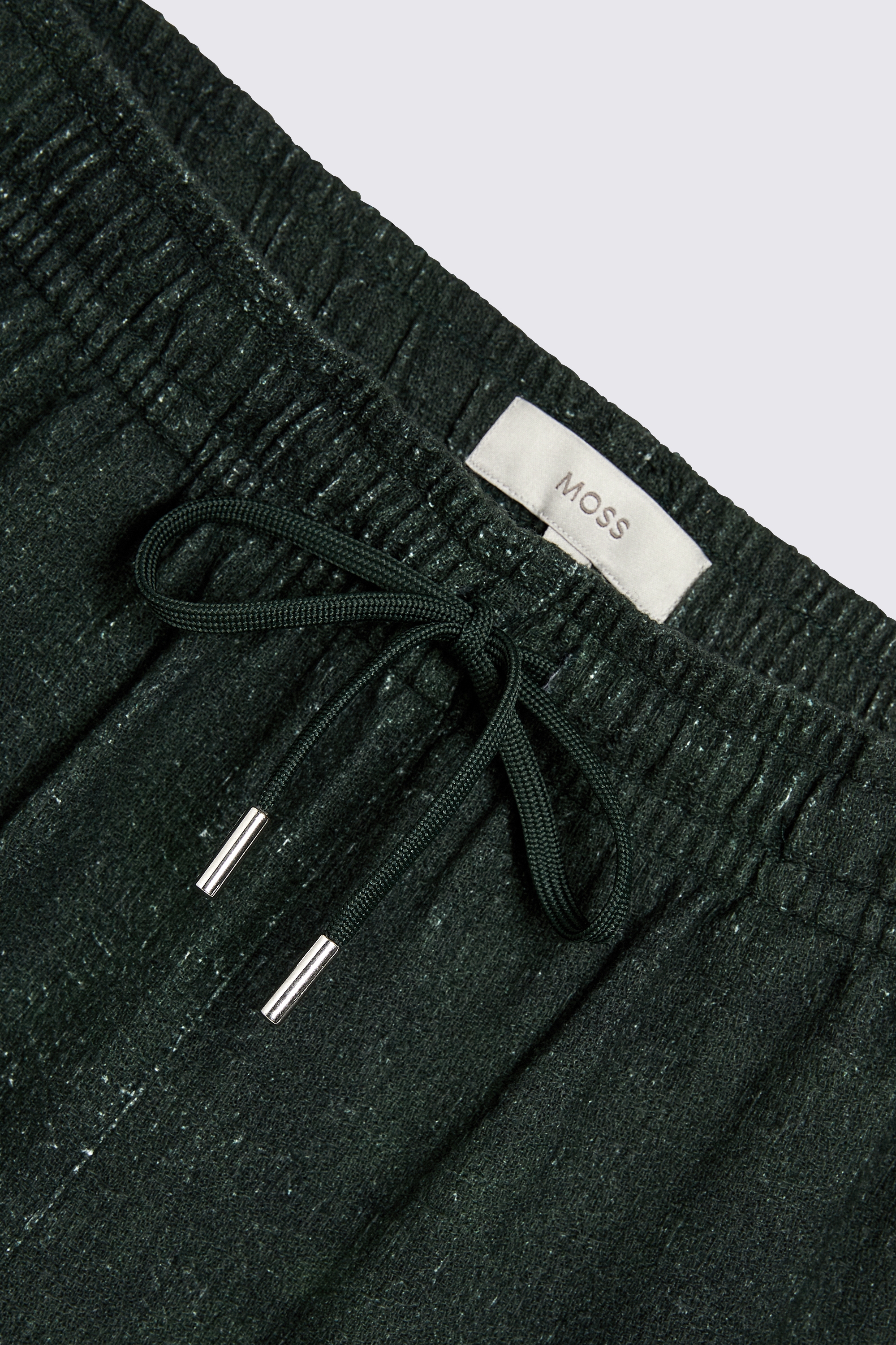 Off white and Green Border Print Shorts