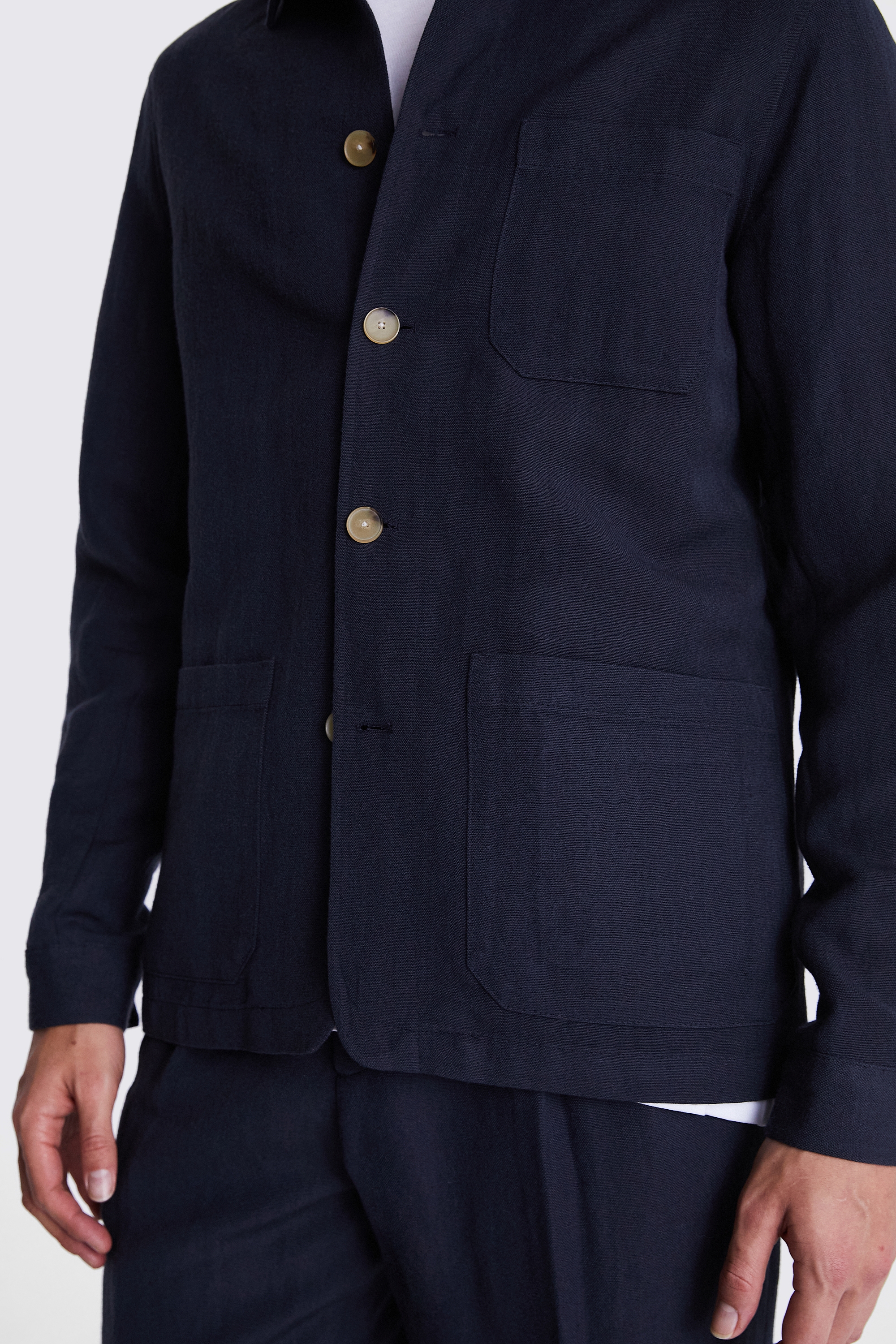 Charcoal Wool Linen Shacket