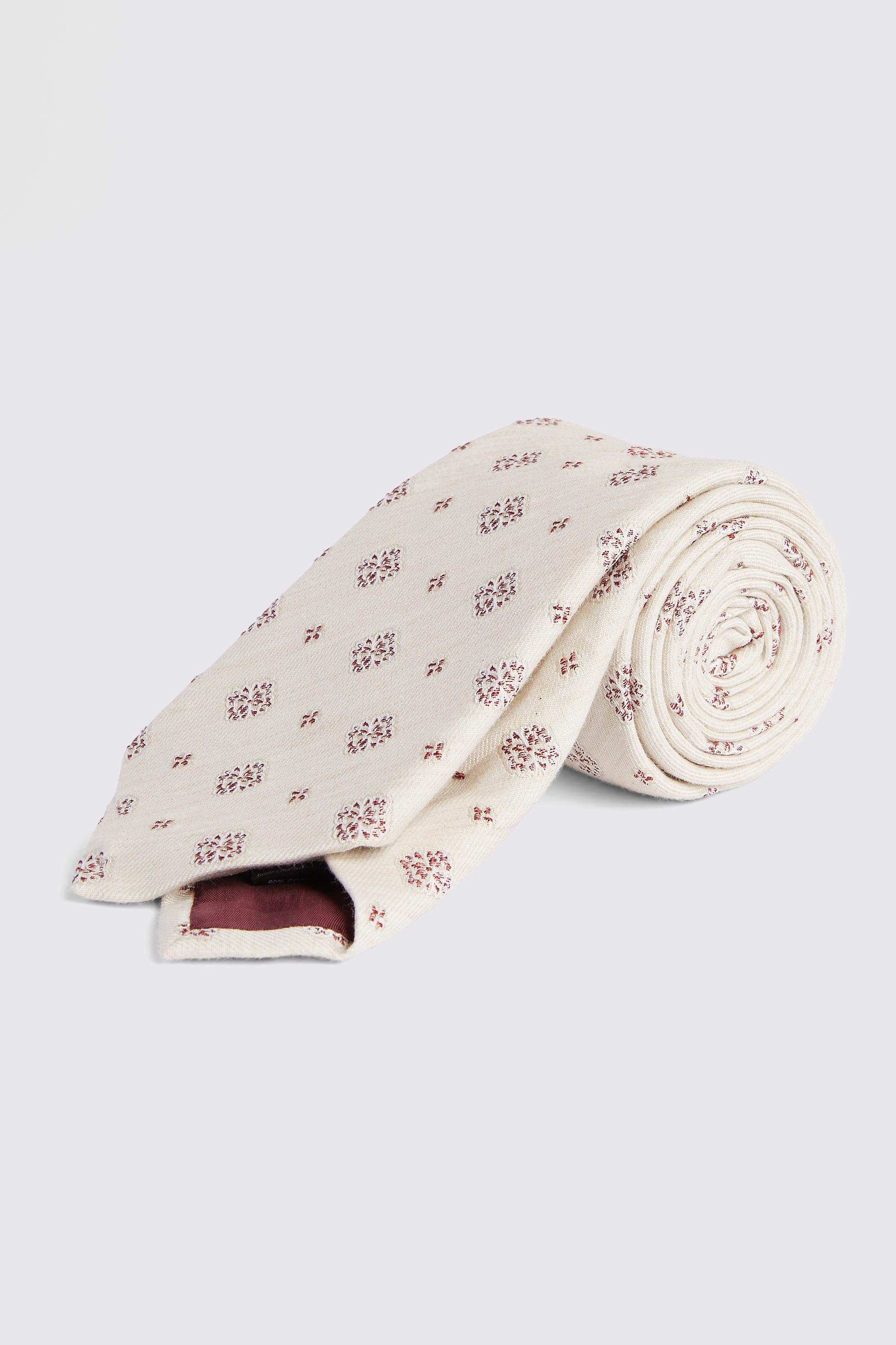 Bottinelli Ecru & Rose Medallion Tie