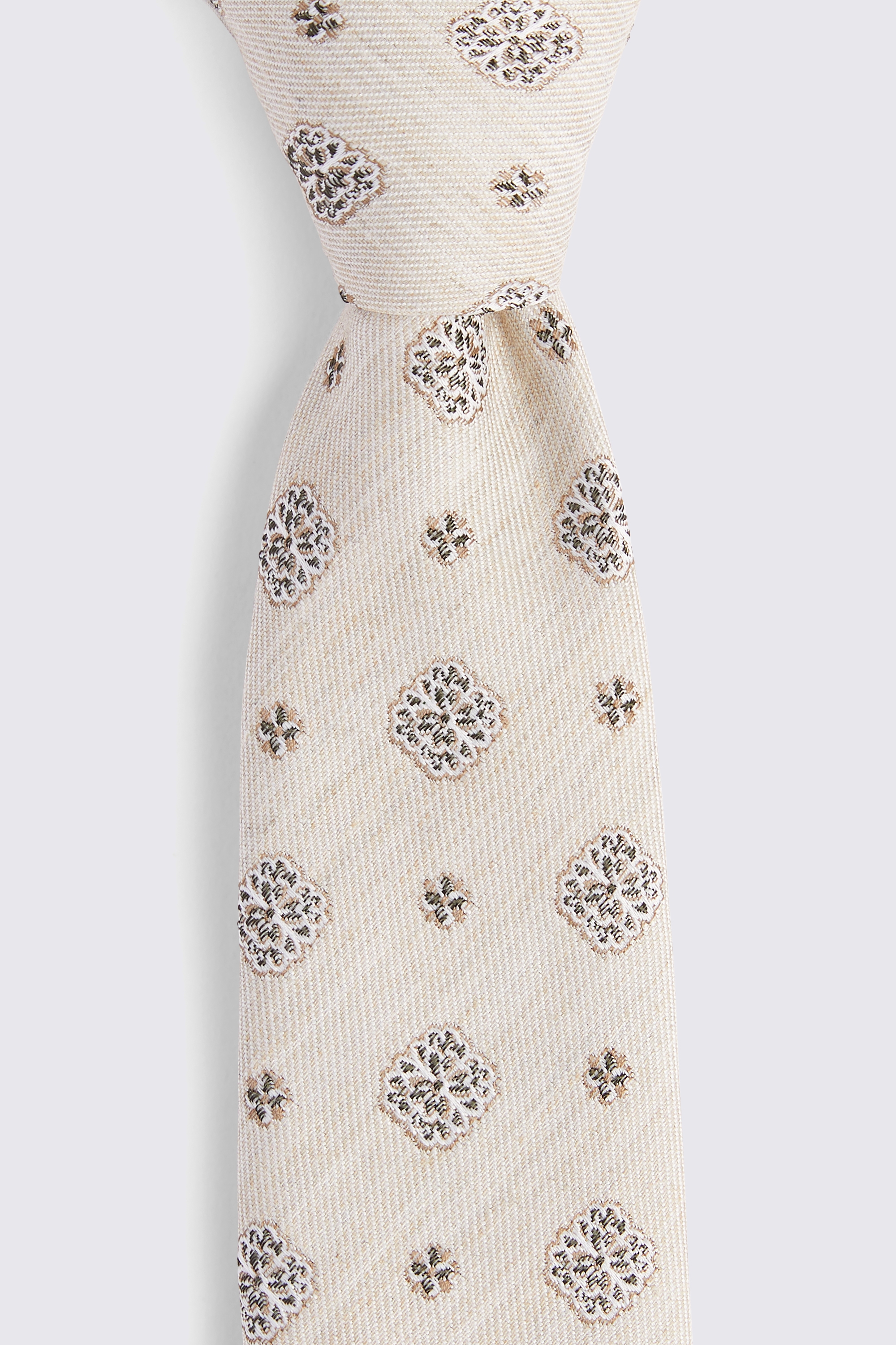 Bottinelli Neutral & Sage Medallion Tie