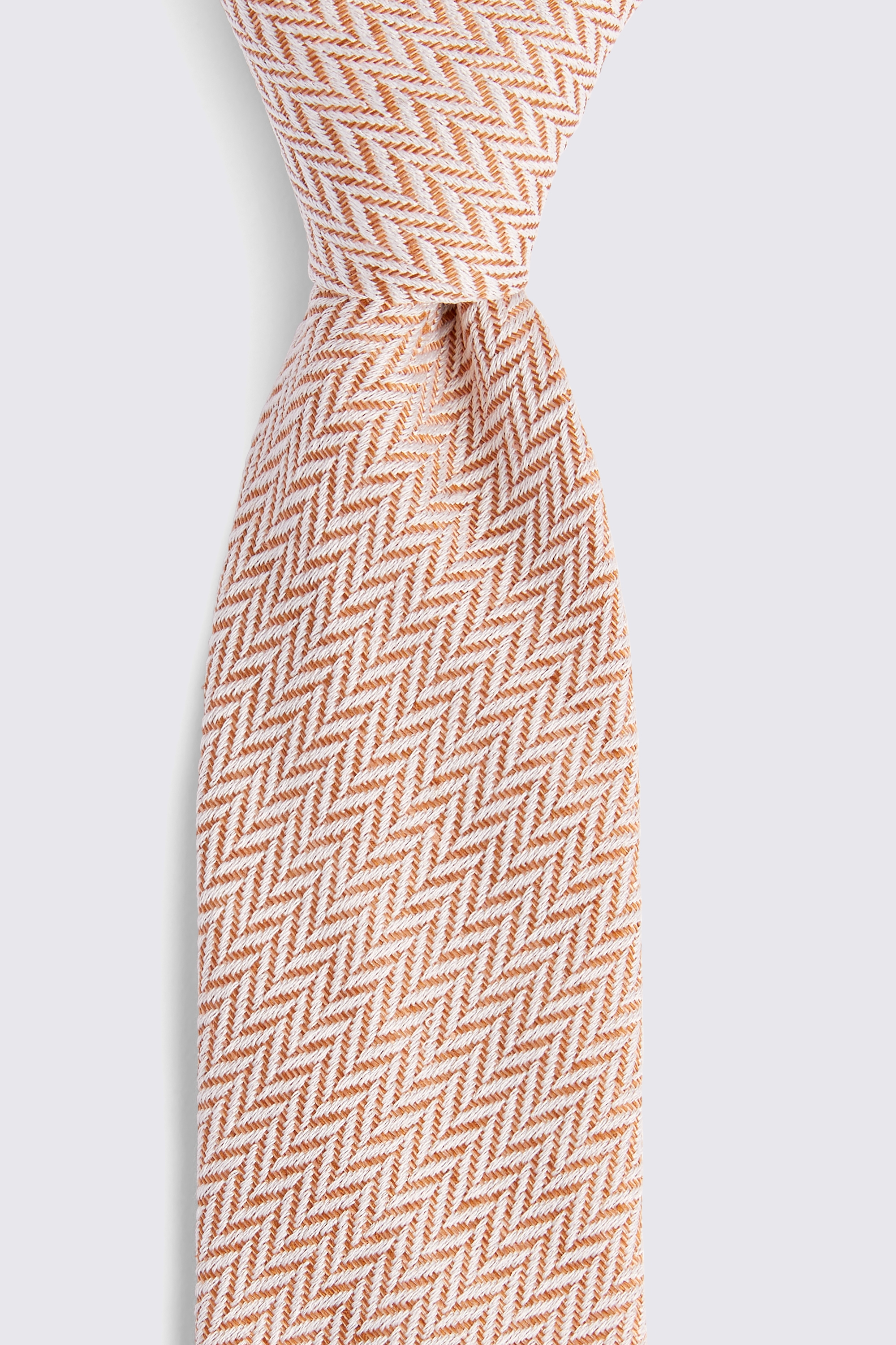 Bottinelli Copper Herringbone Slub Tie
