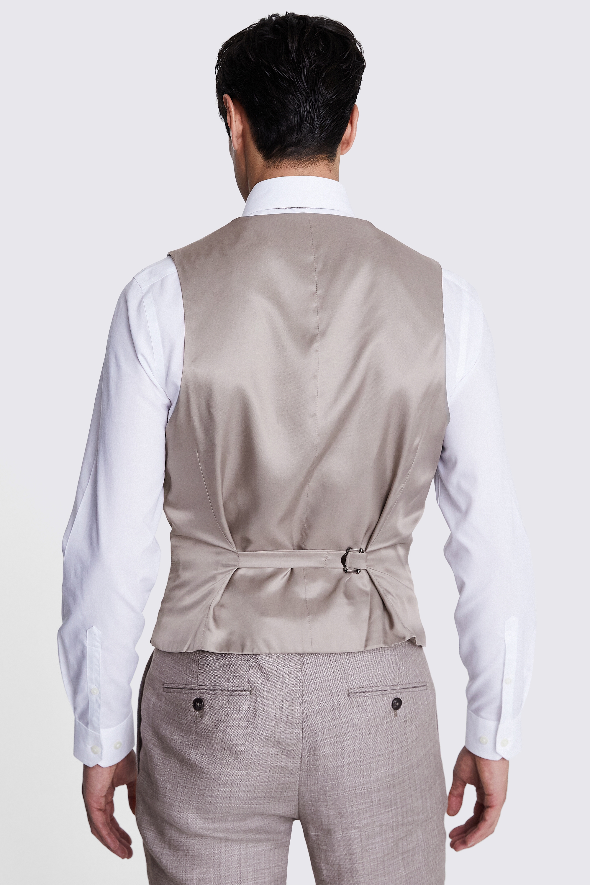 Italian Slim Fit Light Taupe Waistcoat