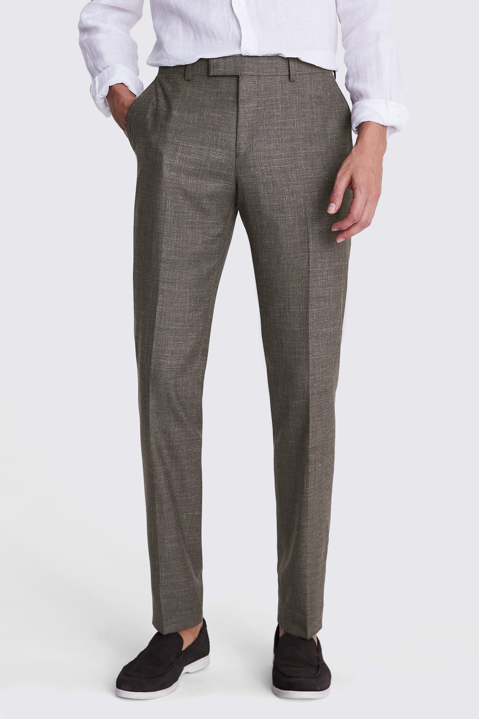 Italian Tailored Fit Brown Pants