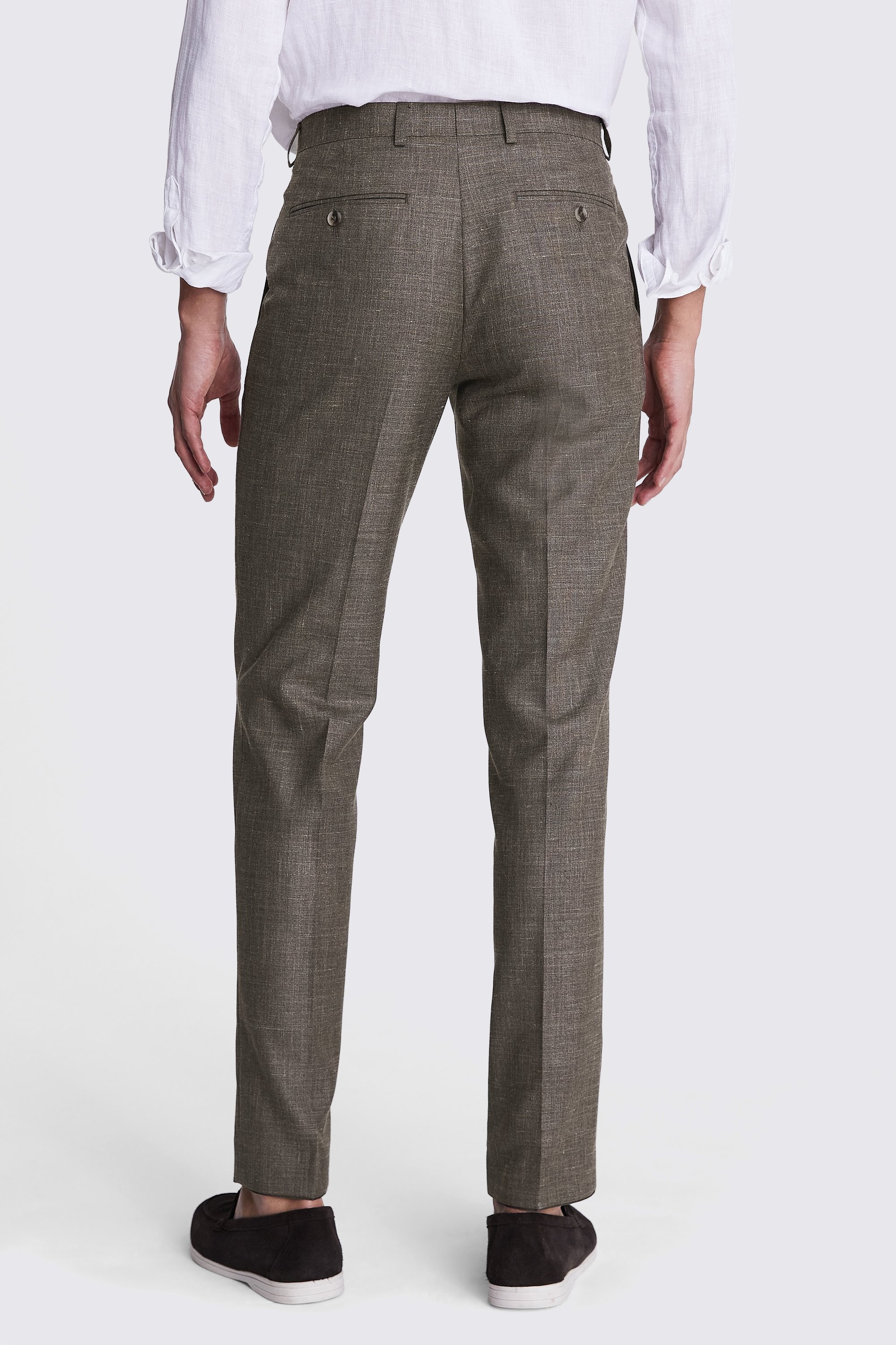 Italian Tailored Fit Brown Pants