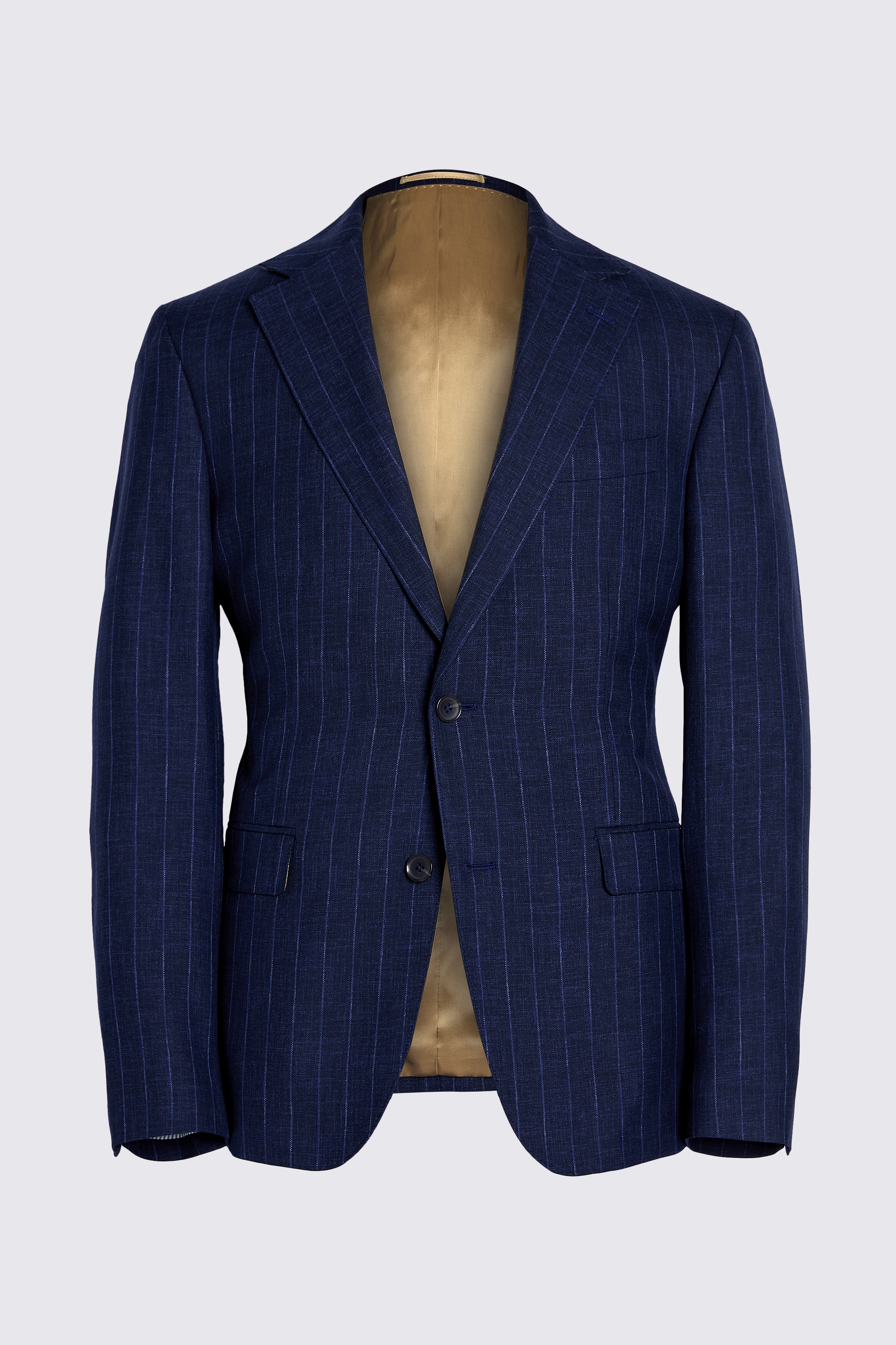 Italian Tailored Fit Navy Stripe Suit