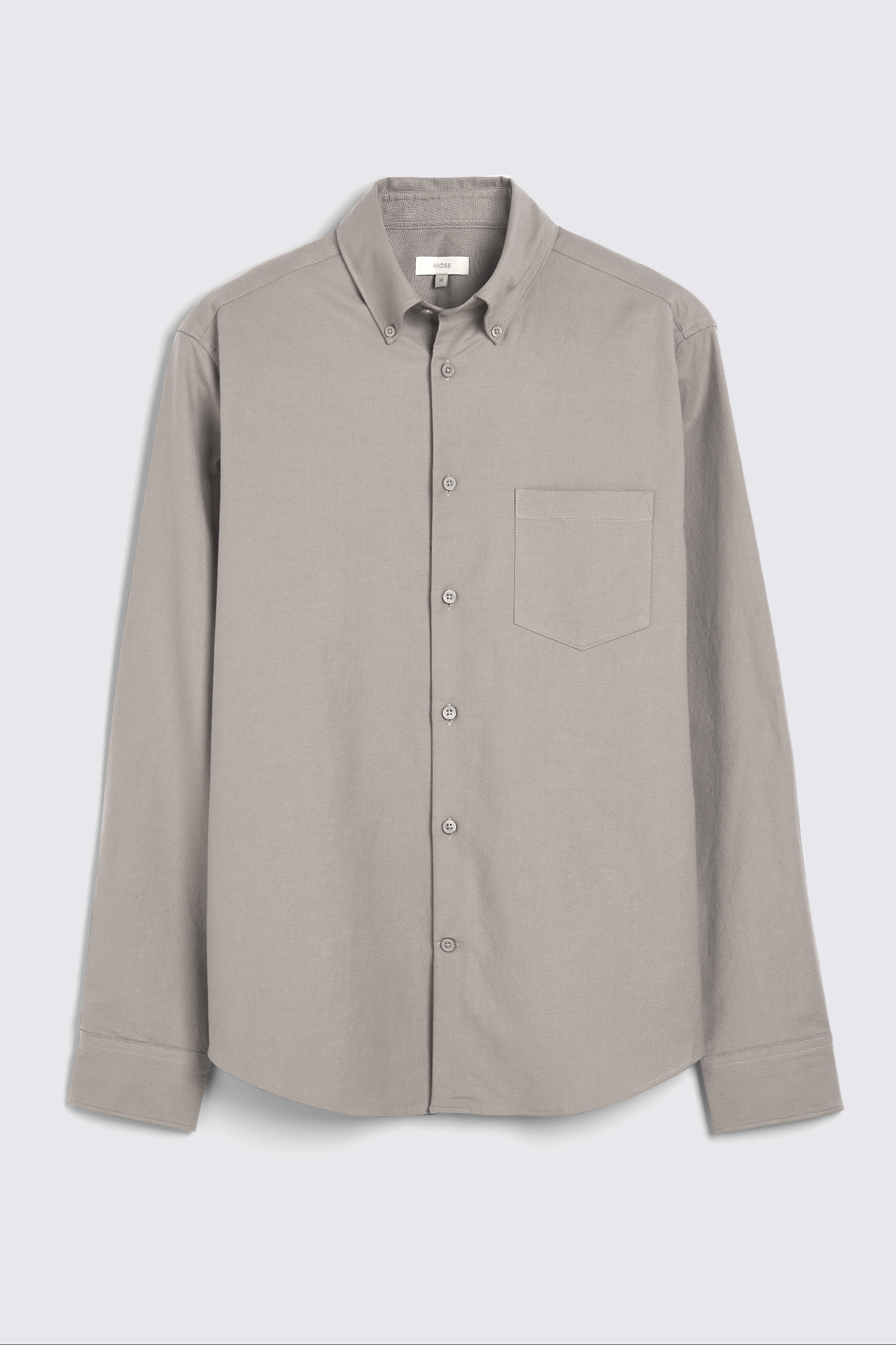 Dark Taupe Washed Oxford Shirt