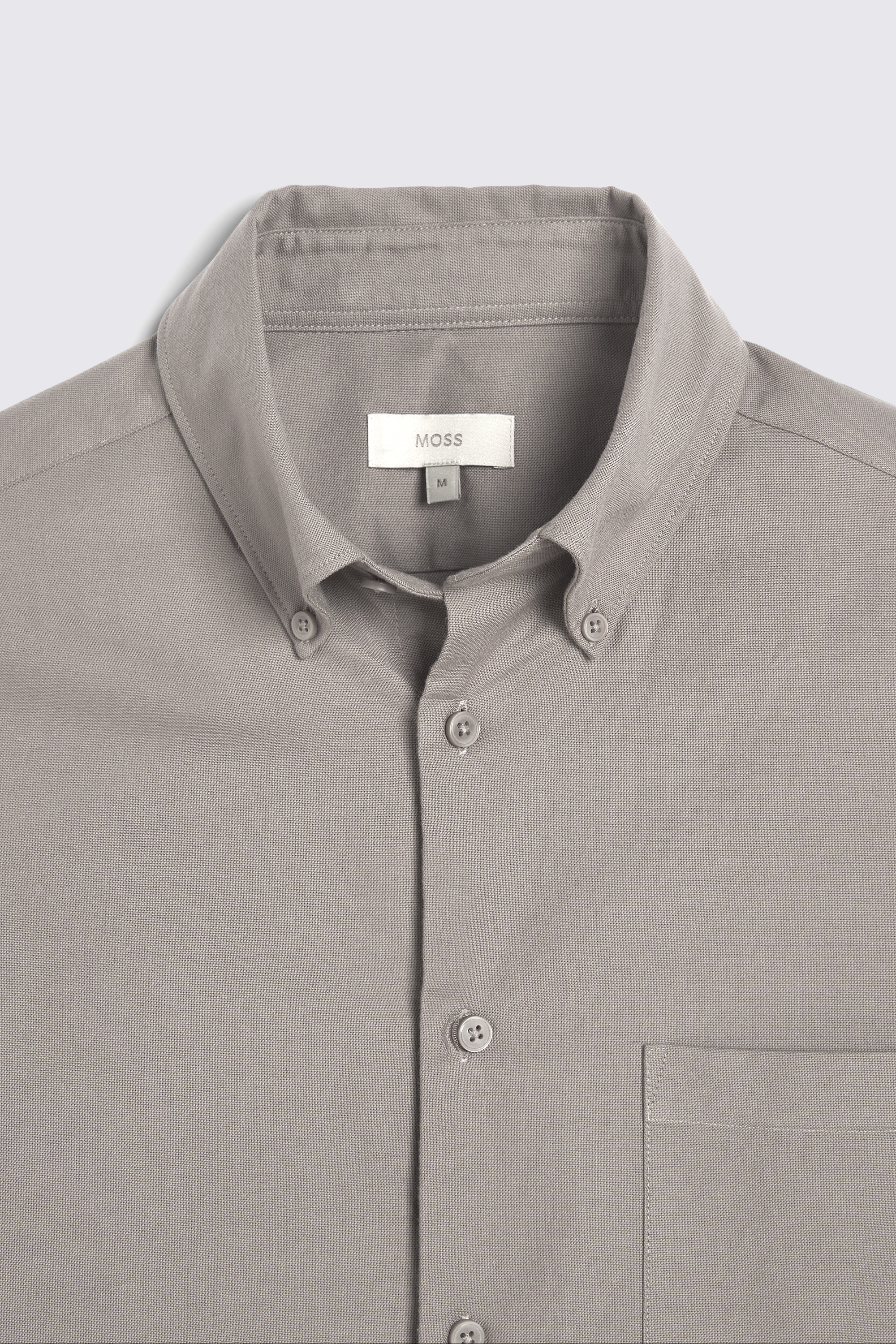 Dark Taupe Washed Oxford Shirt